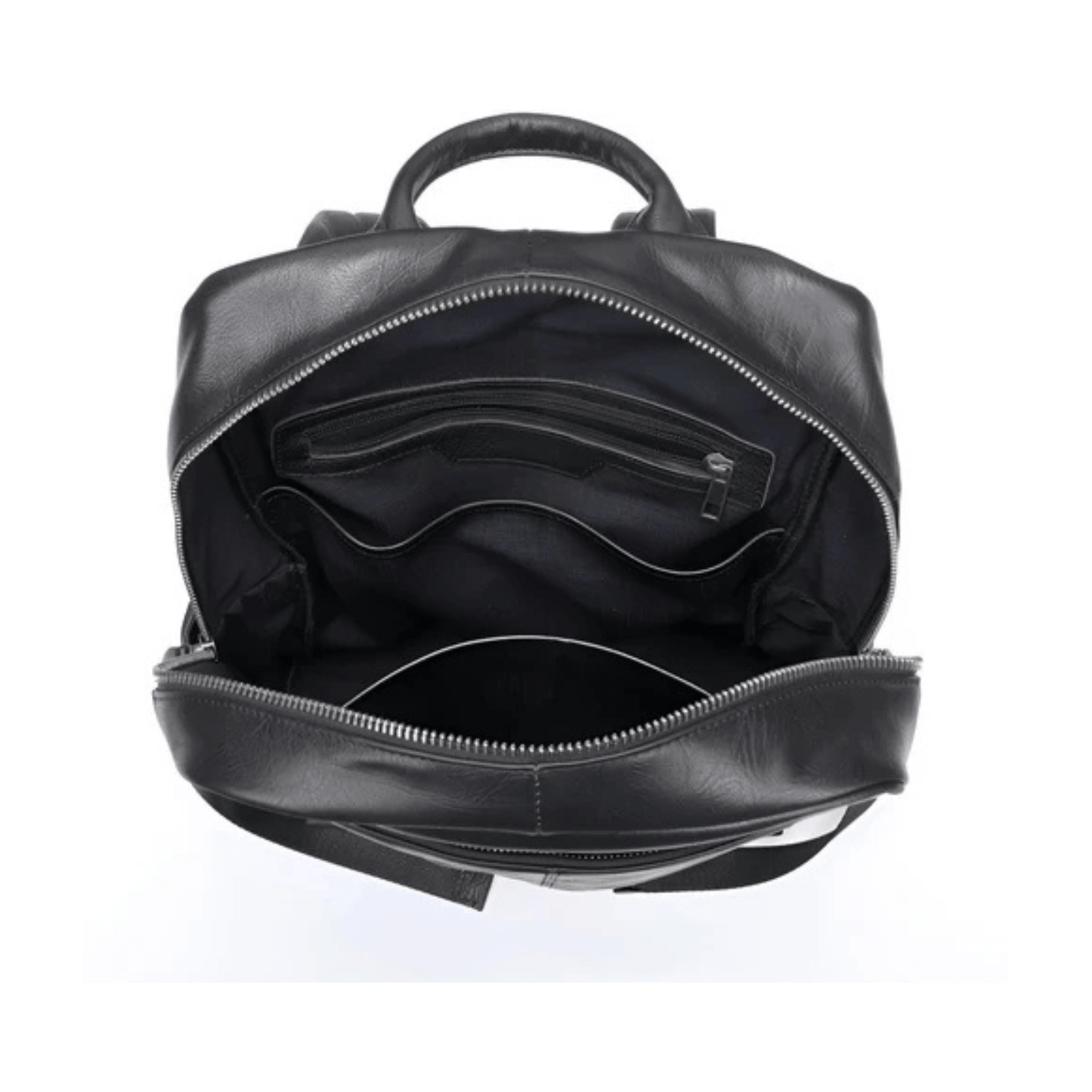 CarryQuest® - Leren Heren Schoudertas - Computertas - Satchelrugzak - Zwart