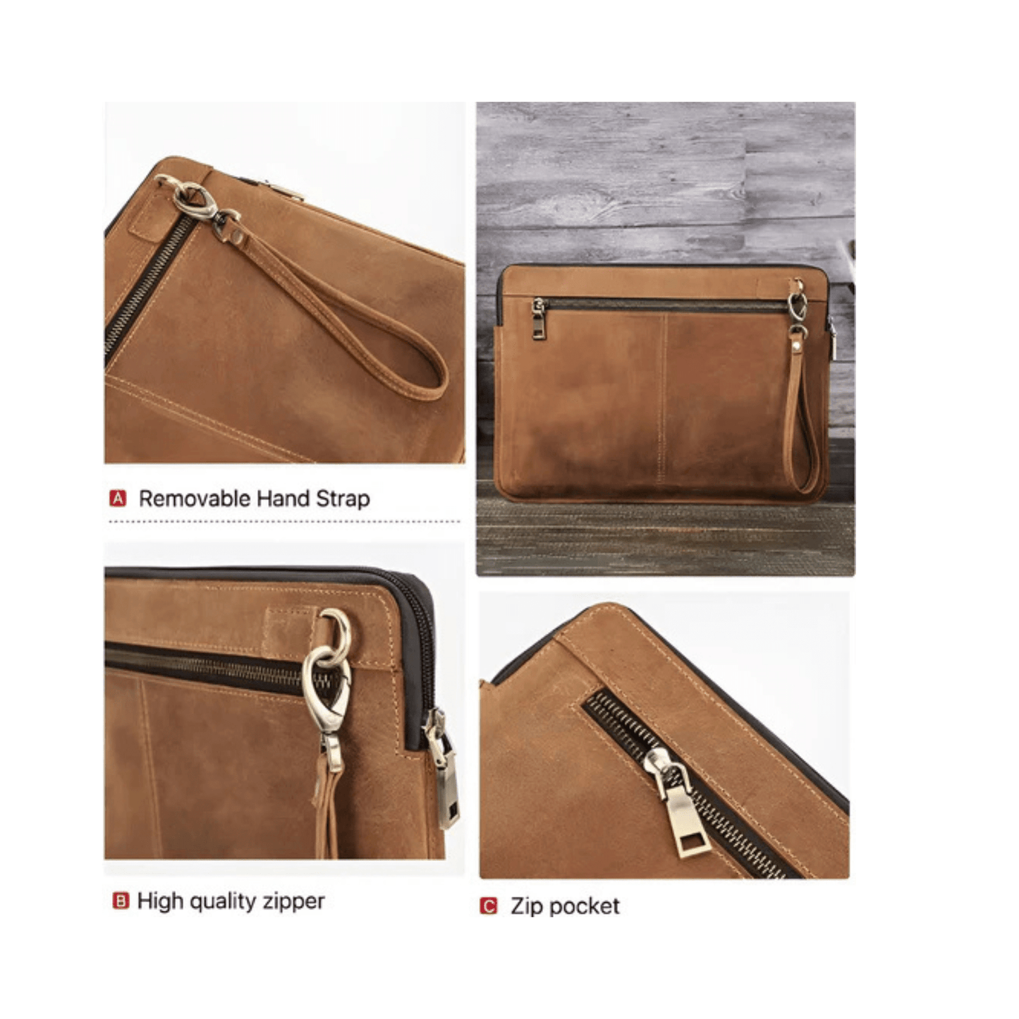 CarryQuest® - Leren Laptoptas voor Macbook Air M1 M2 M3 Pro inch - Luxe en Beschermende Aktetas - Khaki