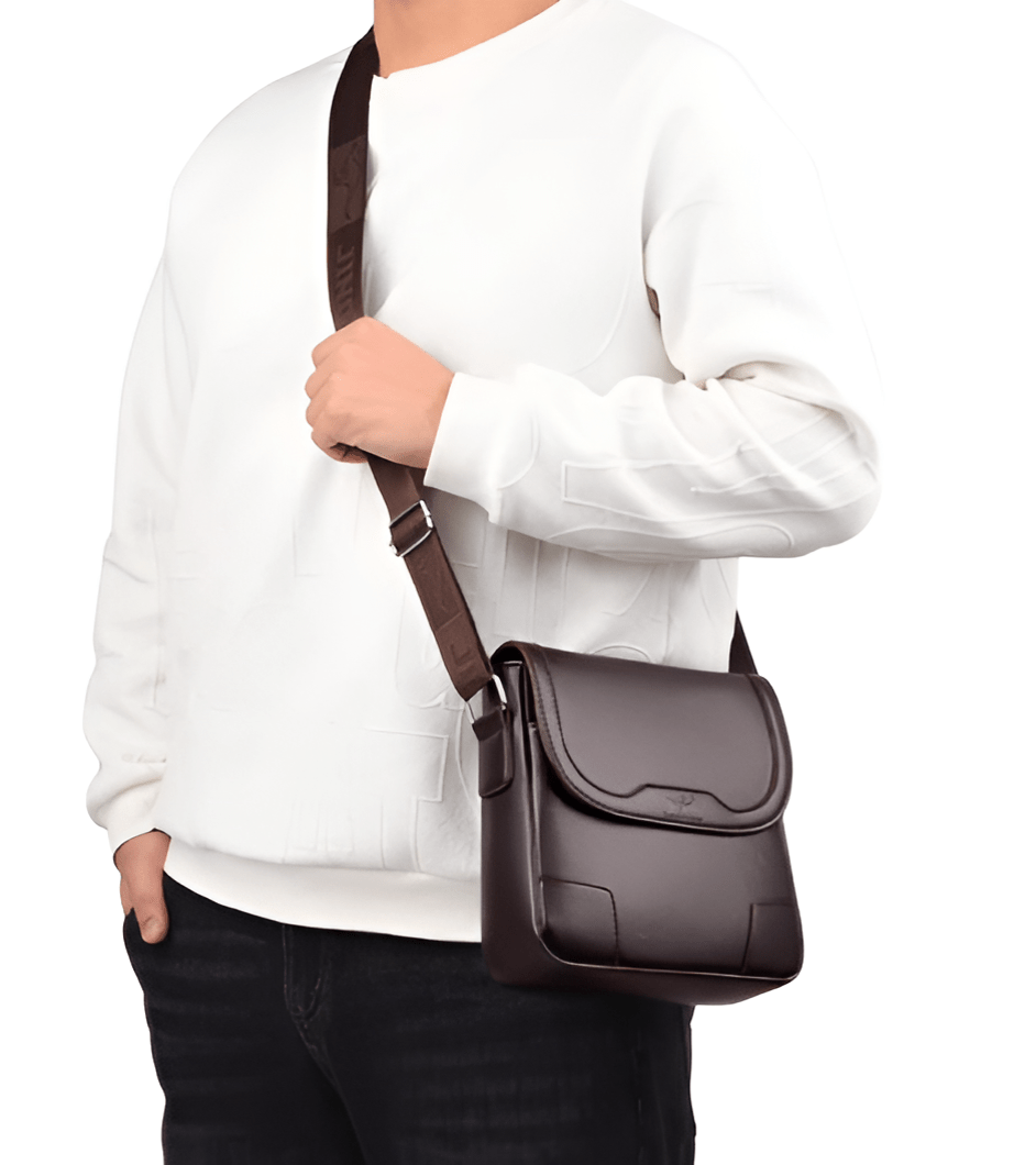 Carryquest® - Luxe Heren Lederen Schoudertas - Waterdicht - Crossbody Messenger bag - 2 kleurenCarryQuestSchoudertas Heren