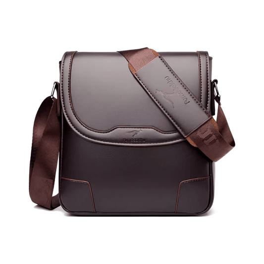 CarryQuest® - Luxe Heren Lederen Schoudertas - Waterdicht Zakelijke Handtas - Bruin