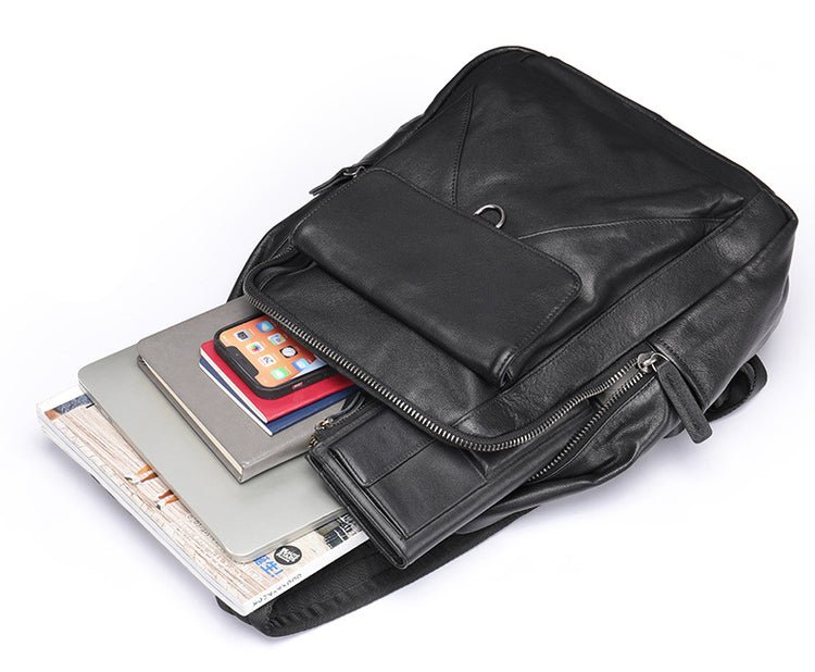CarryQuest® Luxe Leer Rugzak - 38x29x13cm - 13L - Stijlvol & PraktischCarryQuest®simpleNiet Klaar