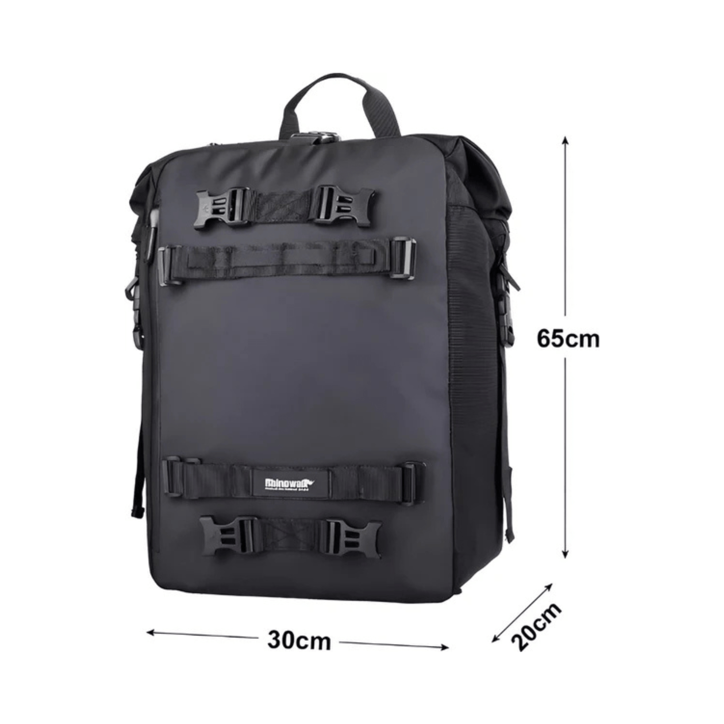 CarryQuest® - Motor Achter Tas 30L Waterdicht - Zijbagage Tas rugzak - 30L - Zwart