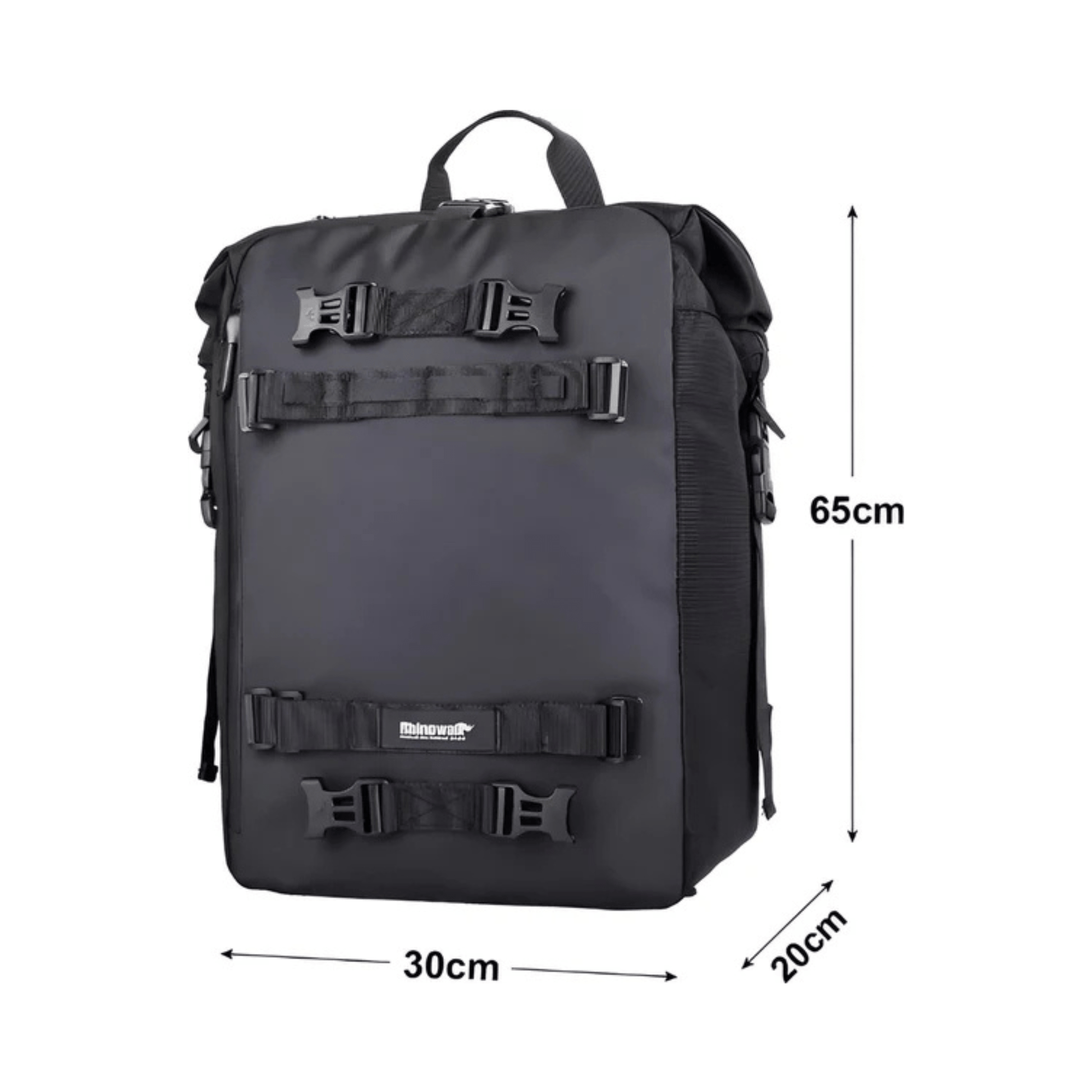 CarryQuest® - Motor Achter Tas 30L Waterdicht - Zijbagage Tas rugzak - 30L - Zwart