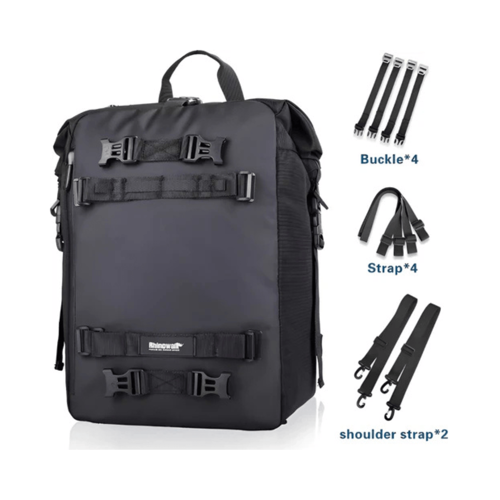 CarryQuest® - Motor Achter Tas 30L Waterdicht - Zijbagage Tas rugzak - 30L - Zwart