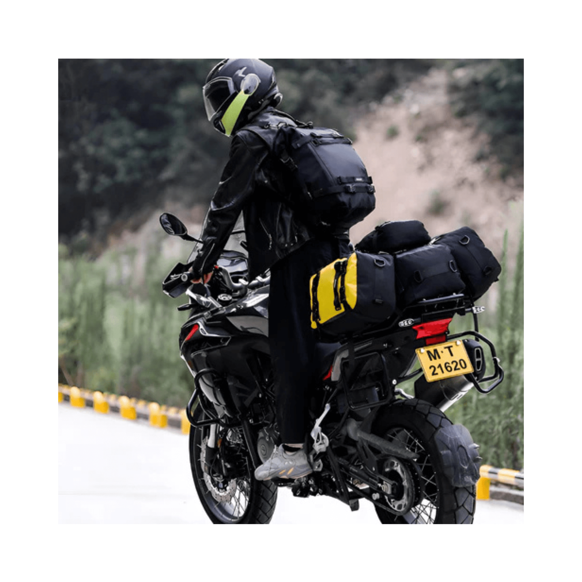 CarryQuest® - Motor Achter Tas 30L Waterdicht - Zijbagage Tas rugzak - 30L - Zwart