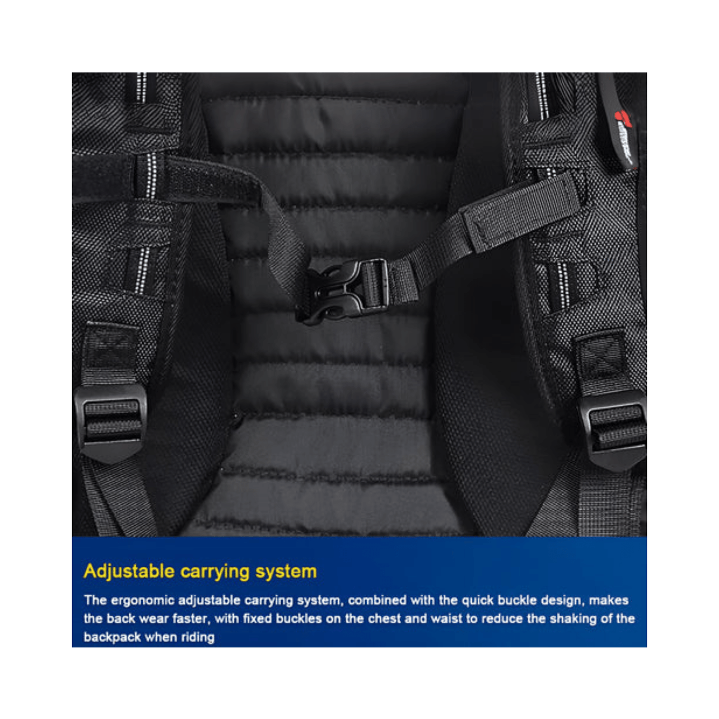 CarryQuest® - Motor Helm Rugzak - Laptop Rugzak 15” - Verstelbare Schouder - Hard Shell - Zwart