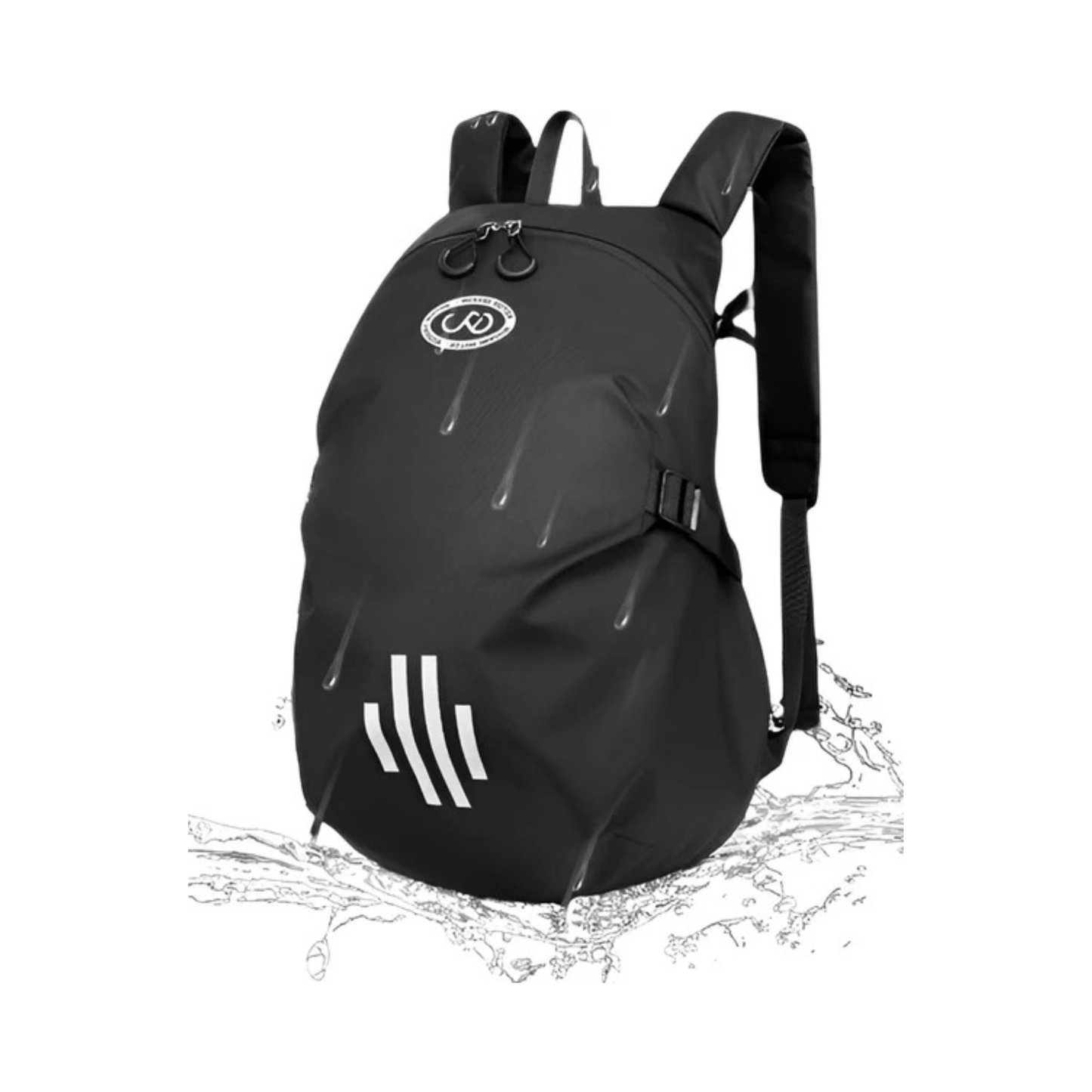 CarryQuest® - Motor Rugzak - Grote Capaciteit Motorhelm Tas - Motorrugzak - Antislip Borstgesp + Verborgen Ritsvak - ZwartCarryQuestsimple