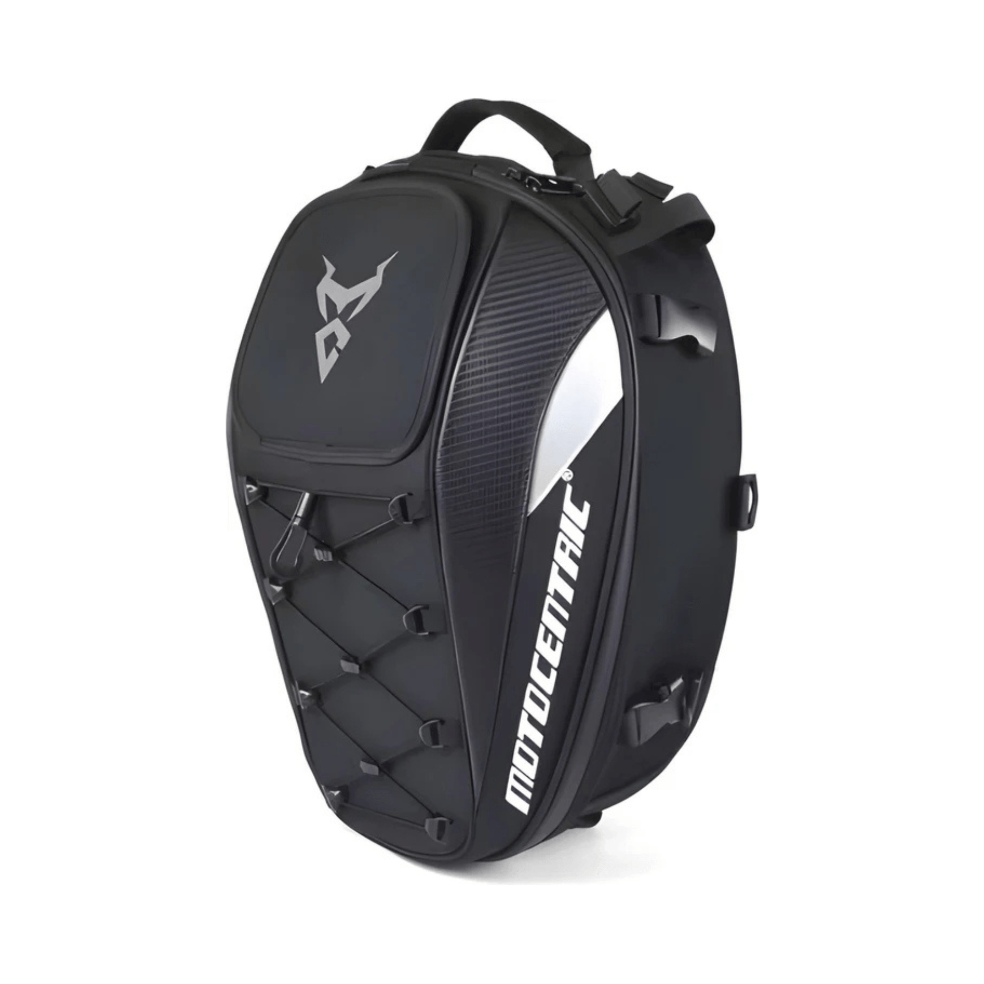 CarryQuest® - Motor Rugzak - Motor Zadeltas en Motor Rugzak - Motorhelm Tas - 48L - Staarttas - Handtas - Zwart/Grijs