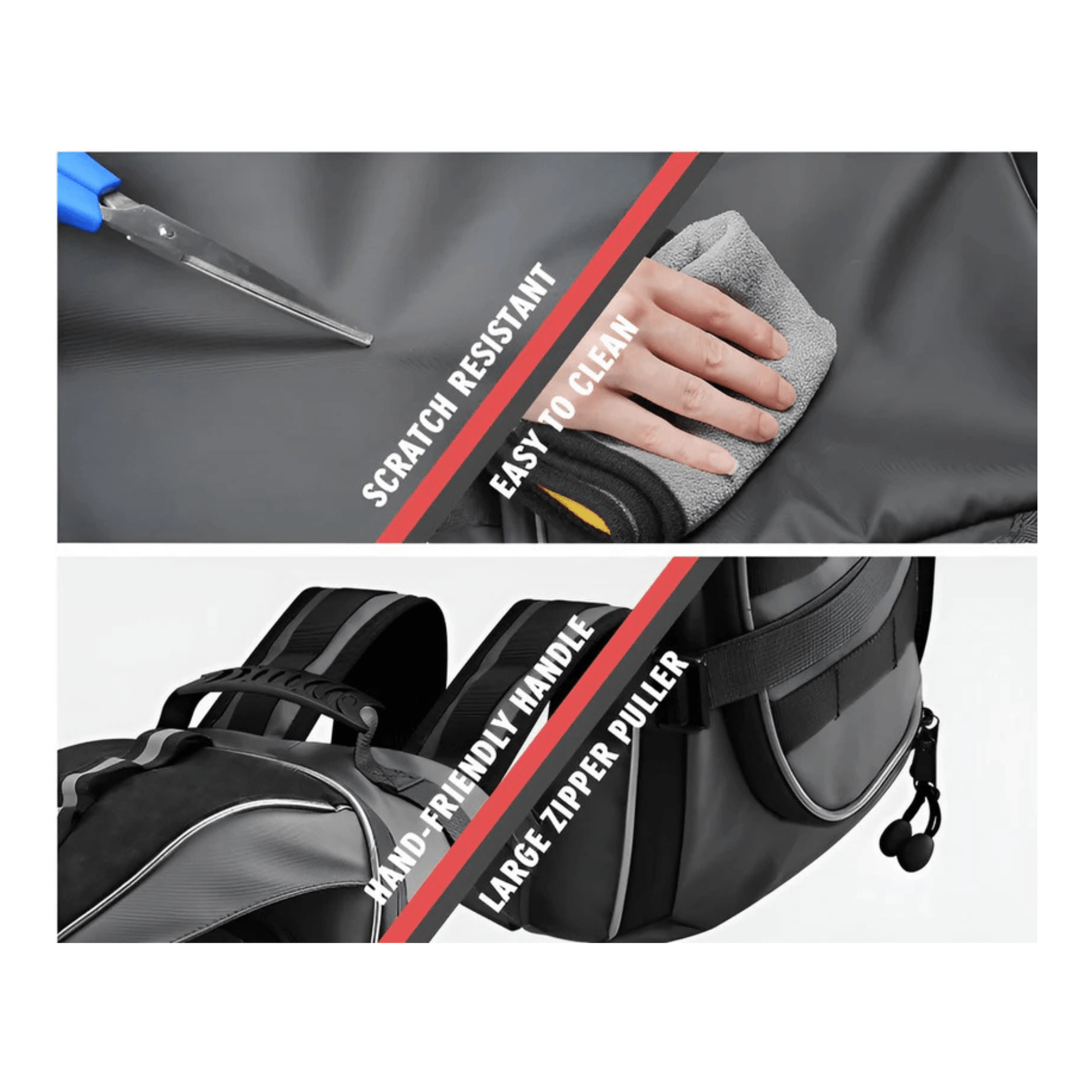 CarryQuest® - Motor Rugzak - Motorfiets Rugzak - Waterdicht 35L met USB Oplaadpoort - Zwart