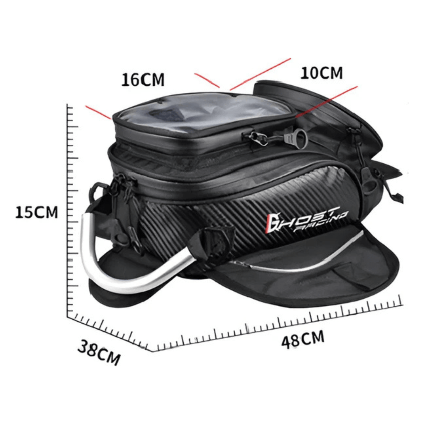 CarryQuest® - Motor Rugzak - Motorfiets Tanktas - Motorrugzak - Waterdicht - ZwartCarryQuestsimple