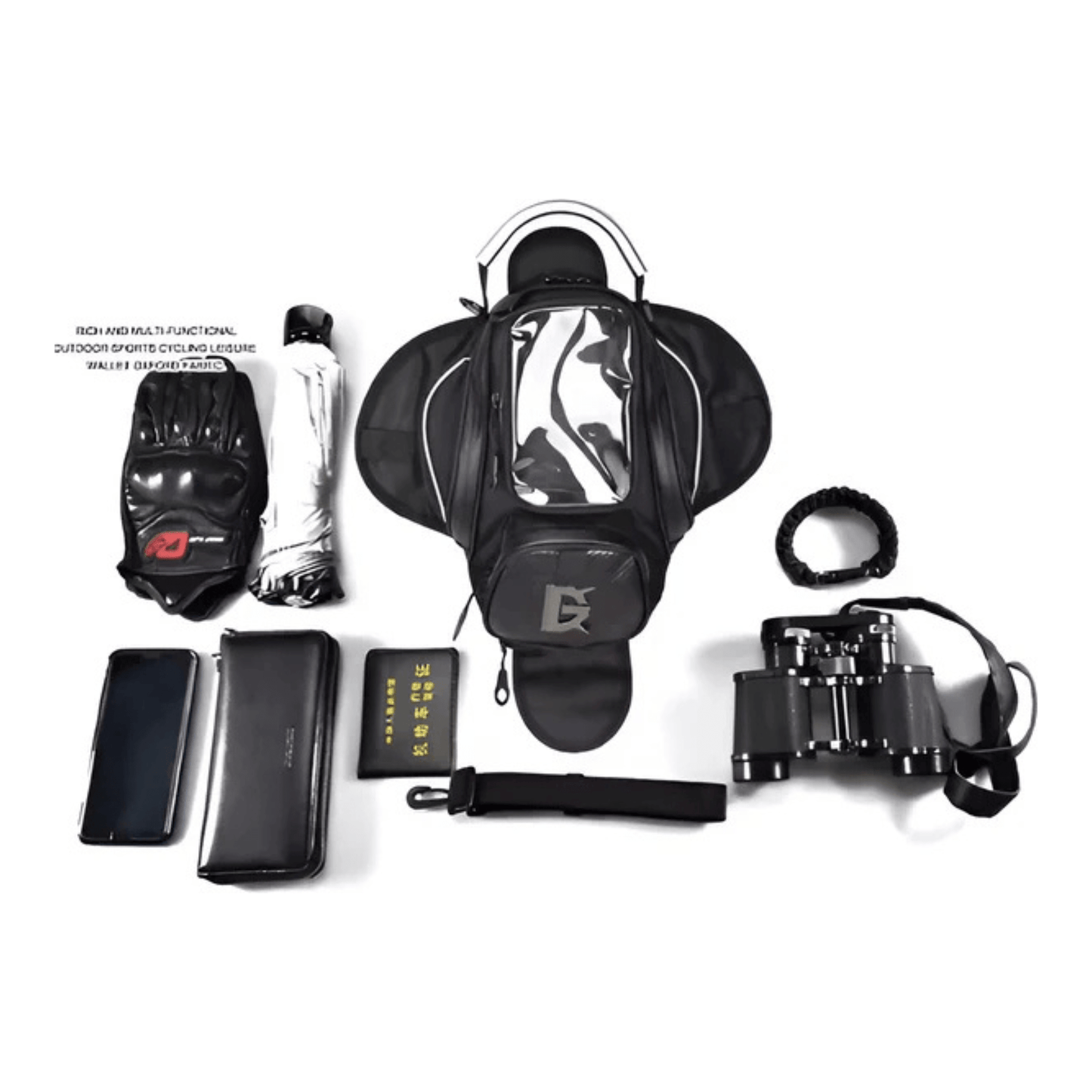 CarryQuest® - Motor Rugzak - Motorfiets Tanktas - Motorrugzak - Waterdicht - ZwartCarryQuestsimple
