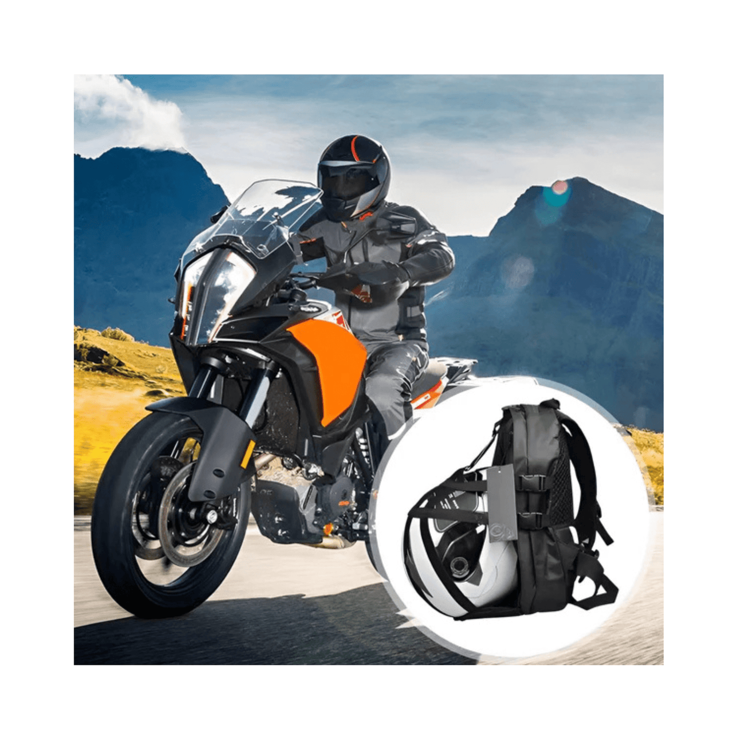 CarryQuest® - Motor Rugzak - Motorrugzak - Oxford stof - Waterdicht - Geschikt voor 13 - inch laptop - ZwartCarryQuestsimple