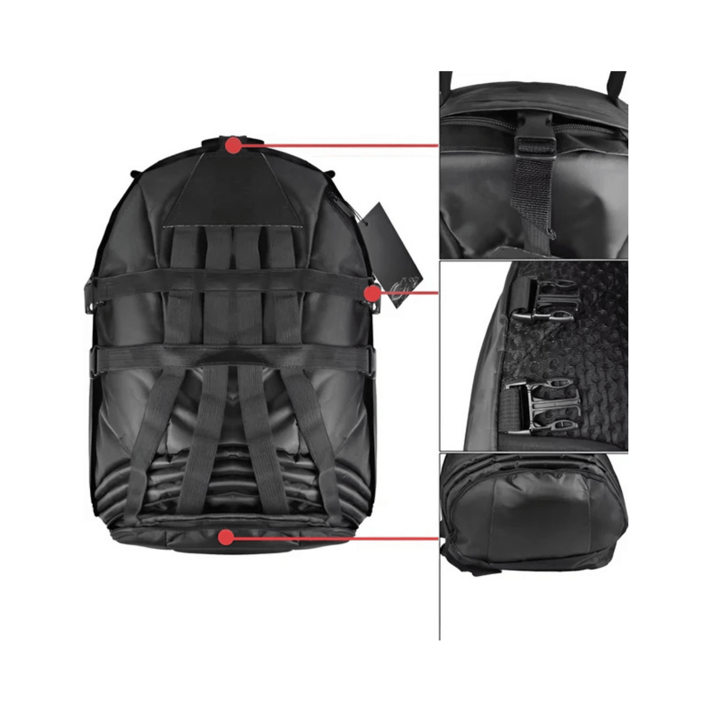 CarryQuest® - Motor Rugzak - Motorrugzak - Oxford stof - Waterdicht - Geschikt voor 13 - inch laptop - ZwartCarryQuestsimple