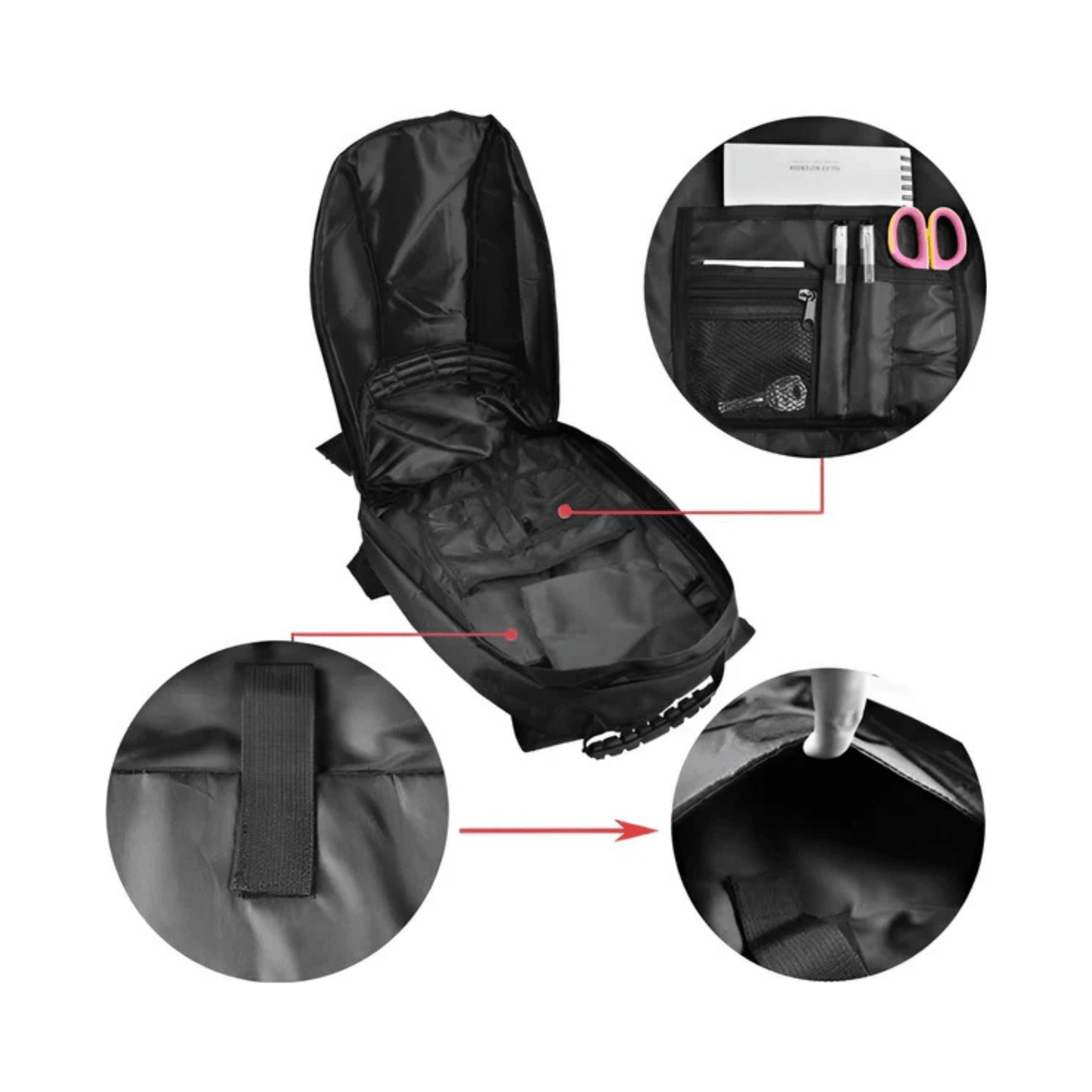CarryQuest® - Motor Rugzak - Motorrugzak - Oxford stof - Waterdicht - Geschikt voor 13 - inch laptop - ZwartCarryQuestsimple