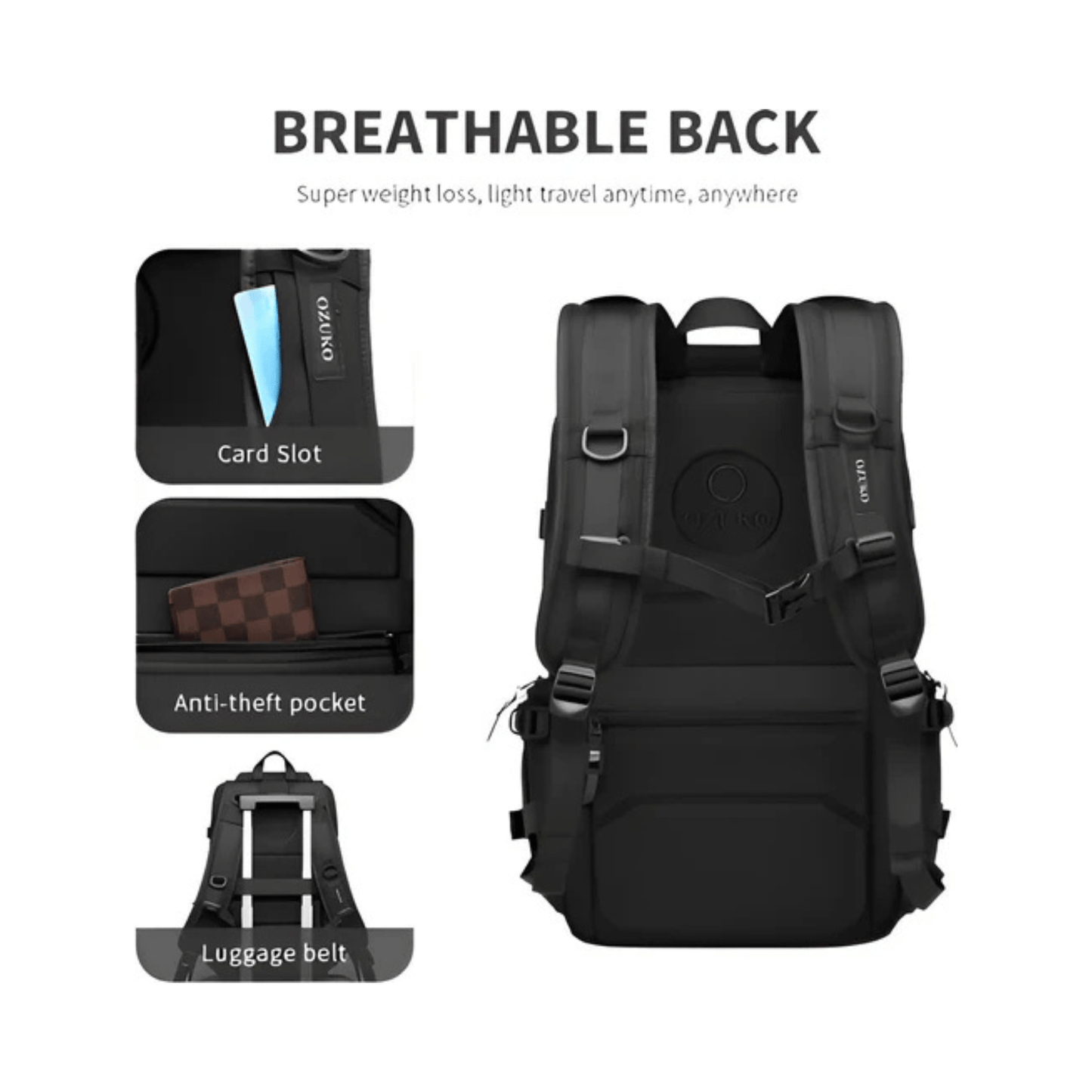 CarryQuest® - Motor Rugzak - Rugzak - Snowboard Rugzak - Motorrugzak Oxford Stof - Waterdicht - ZwartCarryQuestsimple