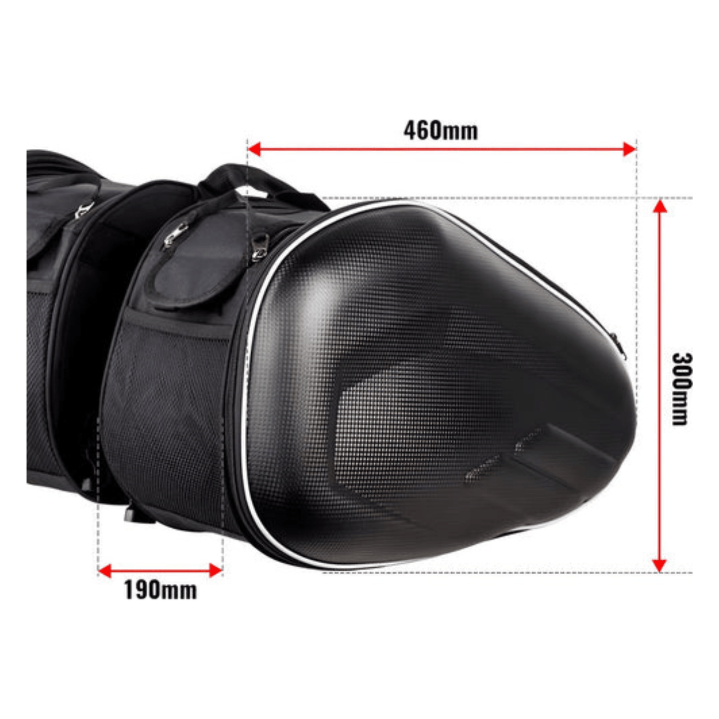 CarryQuest® - Motor Rugzak - Universele Motorfiets Tas - Motorrugzak - 36L - 58L Capaciteit - Zwart