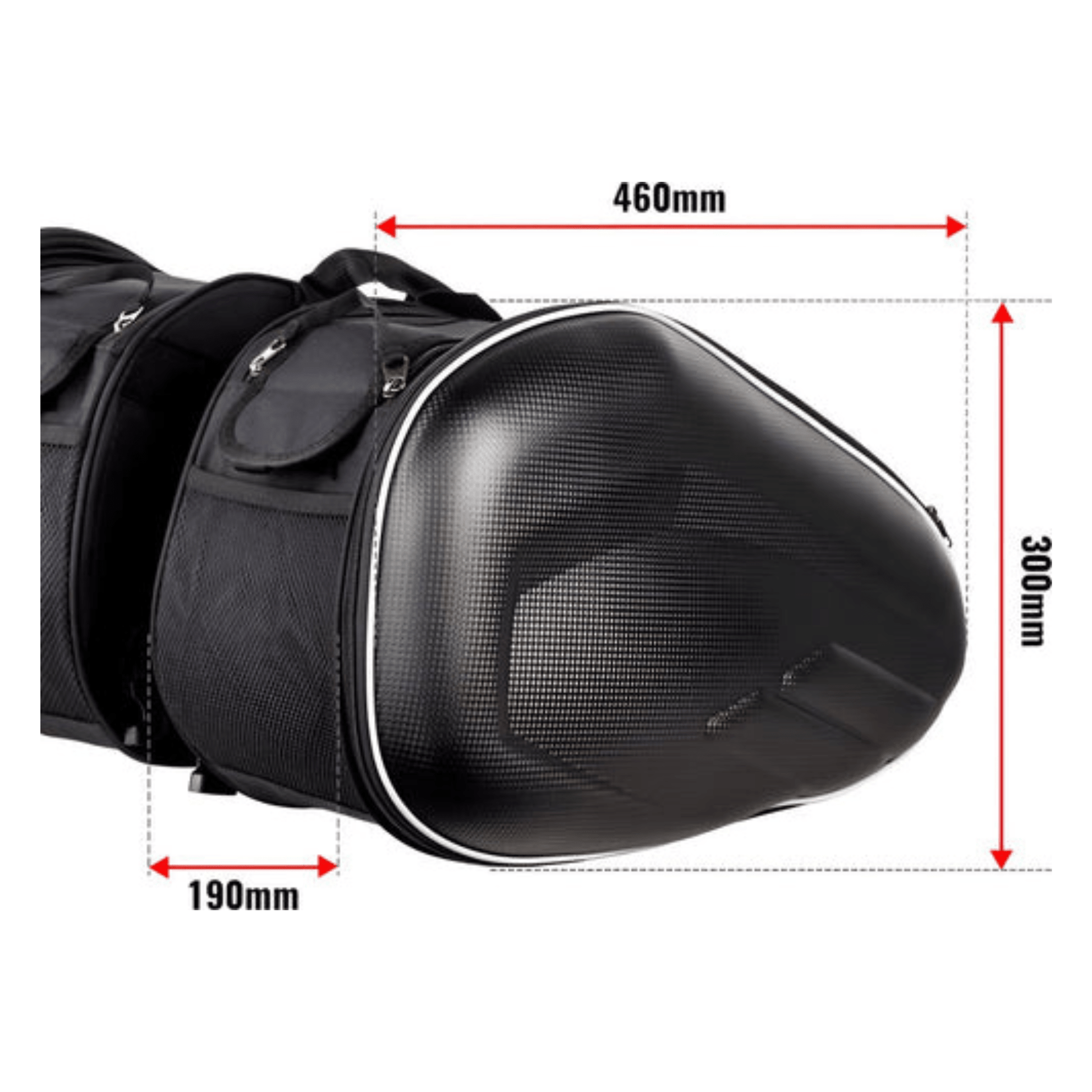 CarryQuest® - Motor Rugzak - Universele Motorfiets Tas - Motorrugzak - 36L - 58L Capaciteit - Zwart