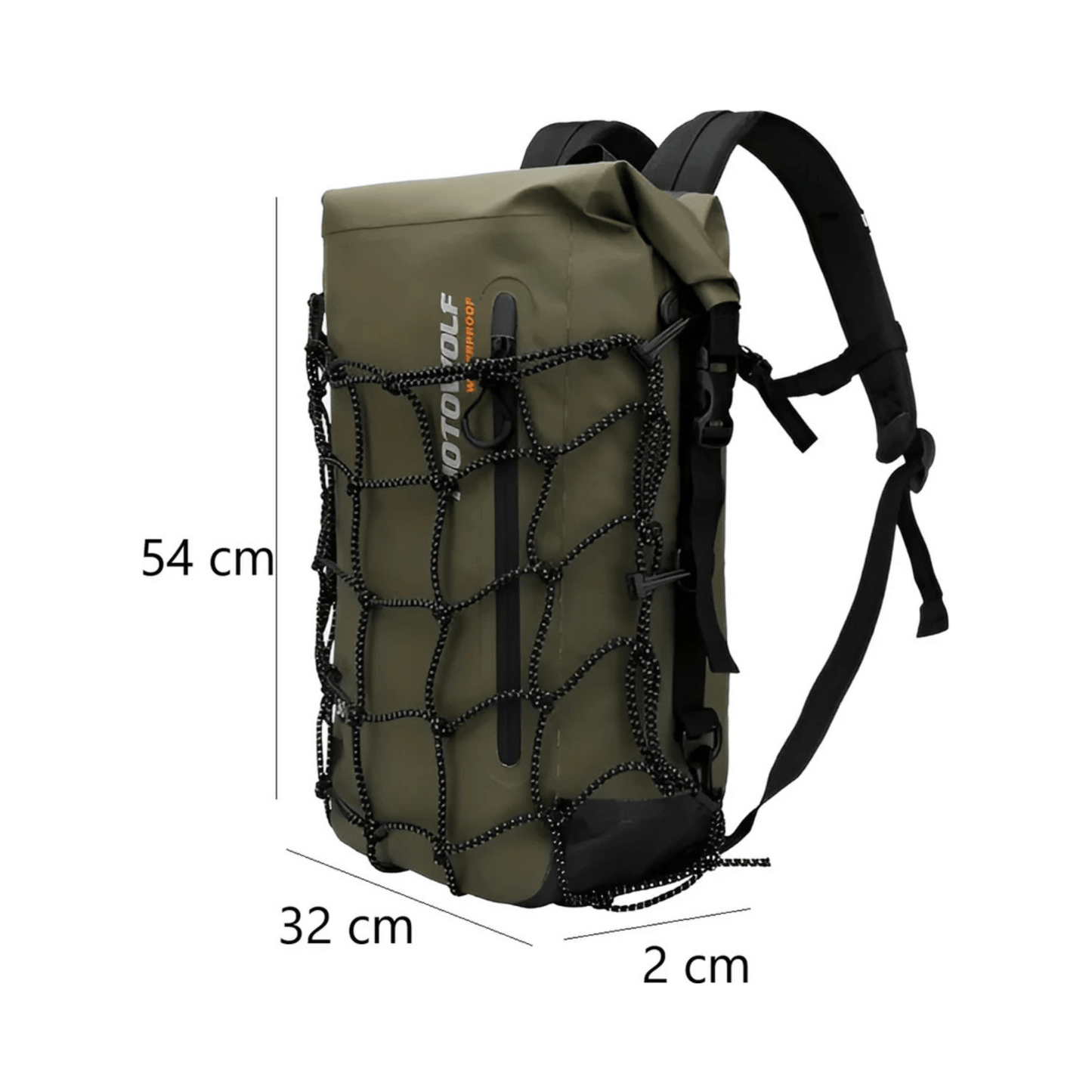 CarryQuest® - Motor Rugzak - Waterdichte Motorfiets Rugzak - 30 - Liter - 500D Oxford Stof - GroenCarryQuestsimple