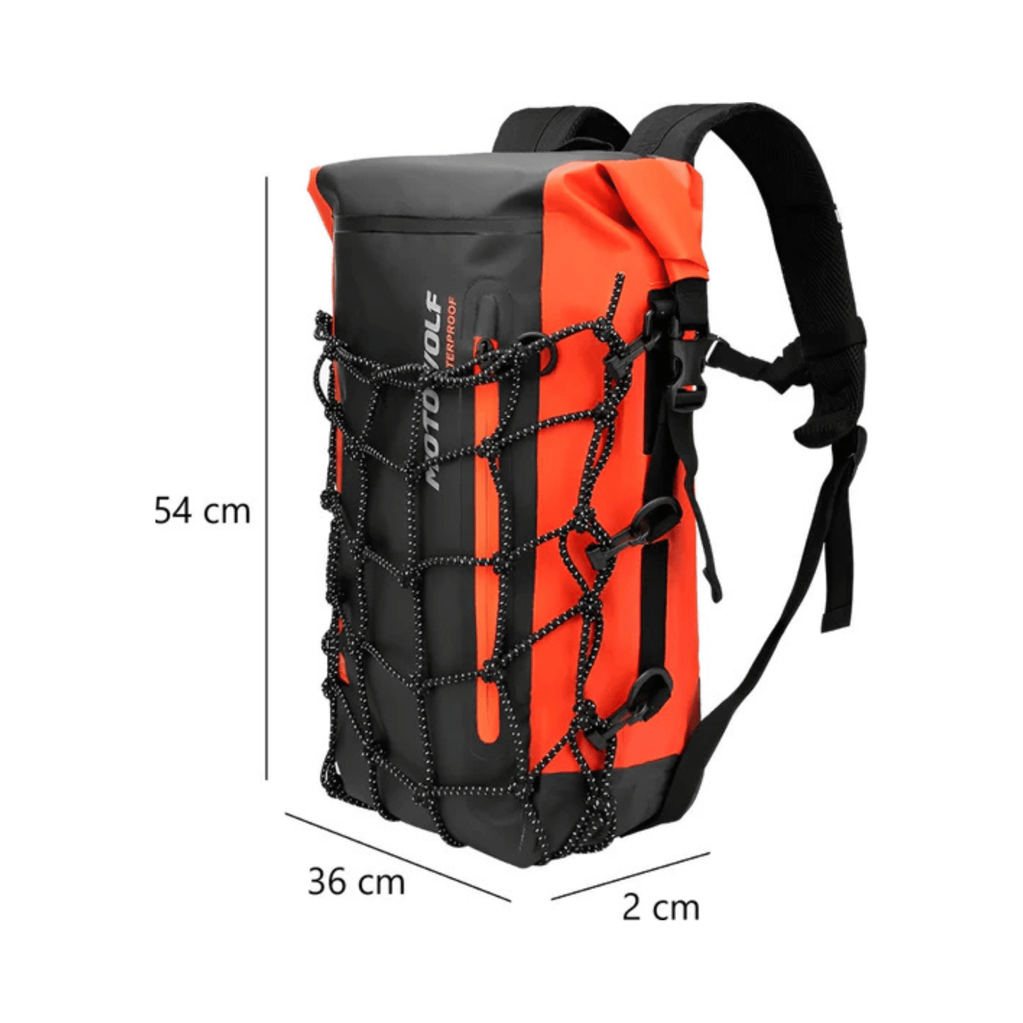 CarryQuest® - Motor Rugzak - Waterdichte Motorfiets Rugzak - 30 - Liter - 500D Oxford Stof - OranjeCarryQuestsimple