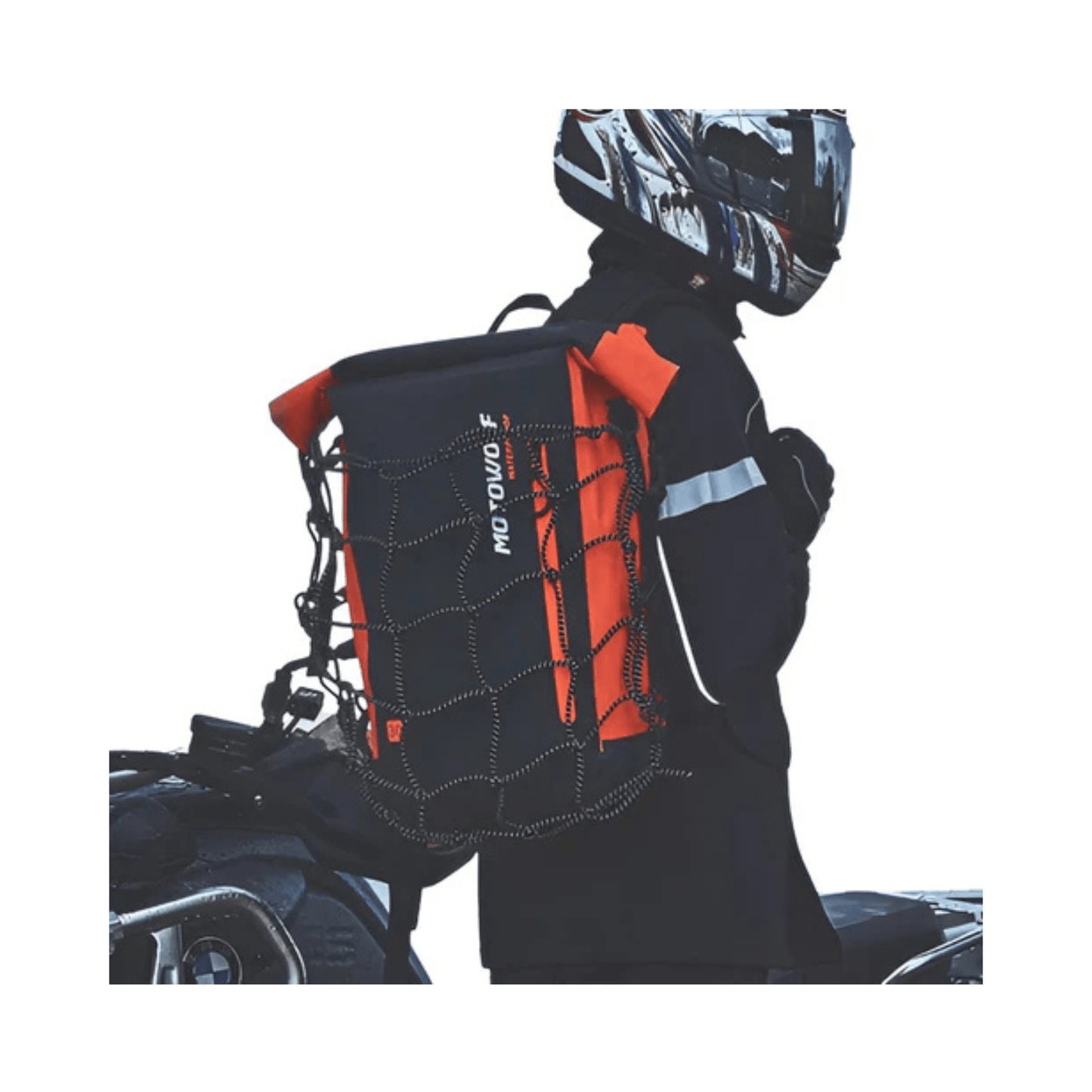 CarryQuest® - Motor Rugzak - Waterdichte Motorfiets Rugzak - 30 - Liter - 500D Oxford Stof - OranjeCarryQuestsimple
