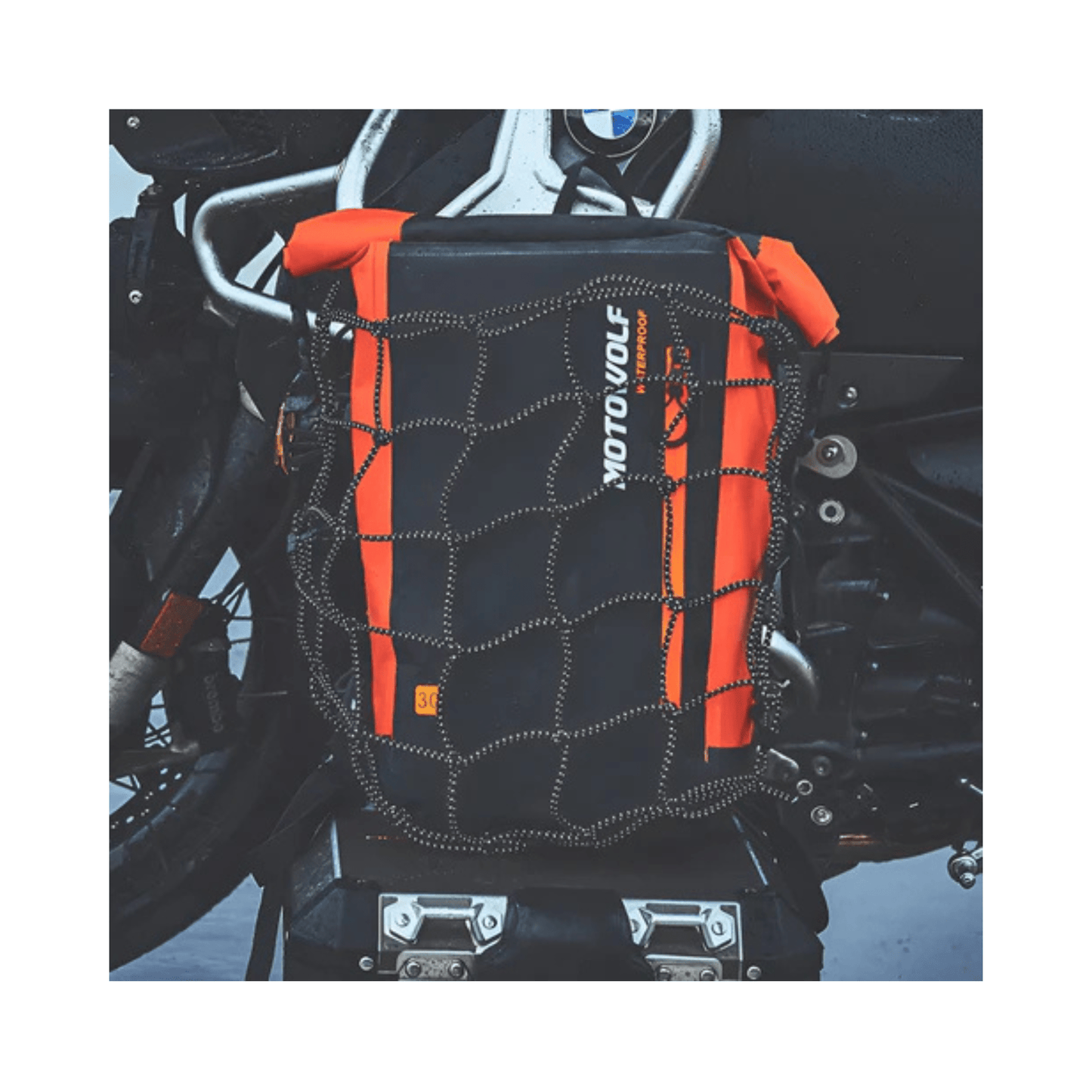 CarryQuest® - Motor Rugzak - Waterdichte Motorfiets Rugzak - 30 - Liter - 500D Oxford Stof - OranjeCarryQuestsimple