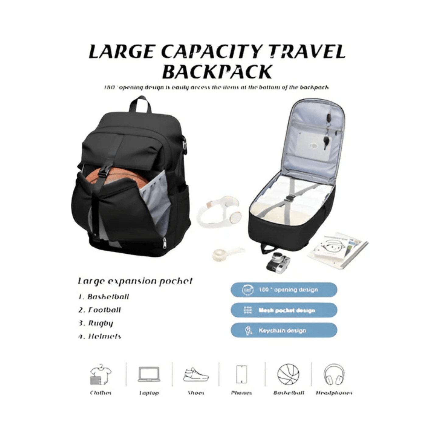 CarryQuest® - Motor Rugzak - Waterdichte Rugzak - Duurzaam Nylon - Schouderbanden - Zwart