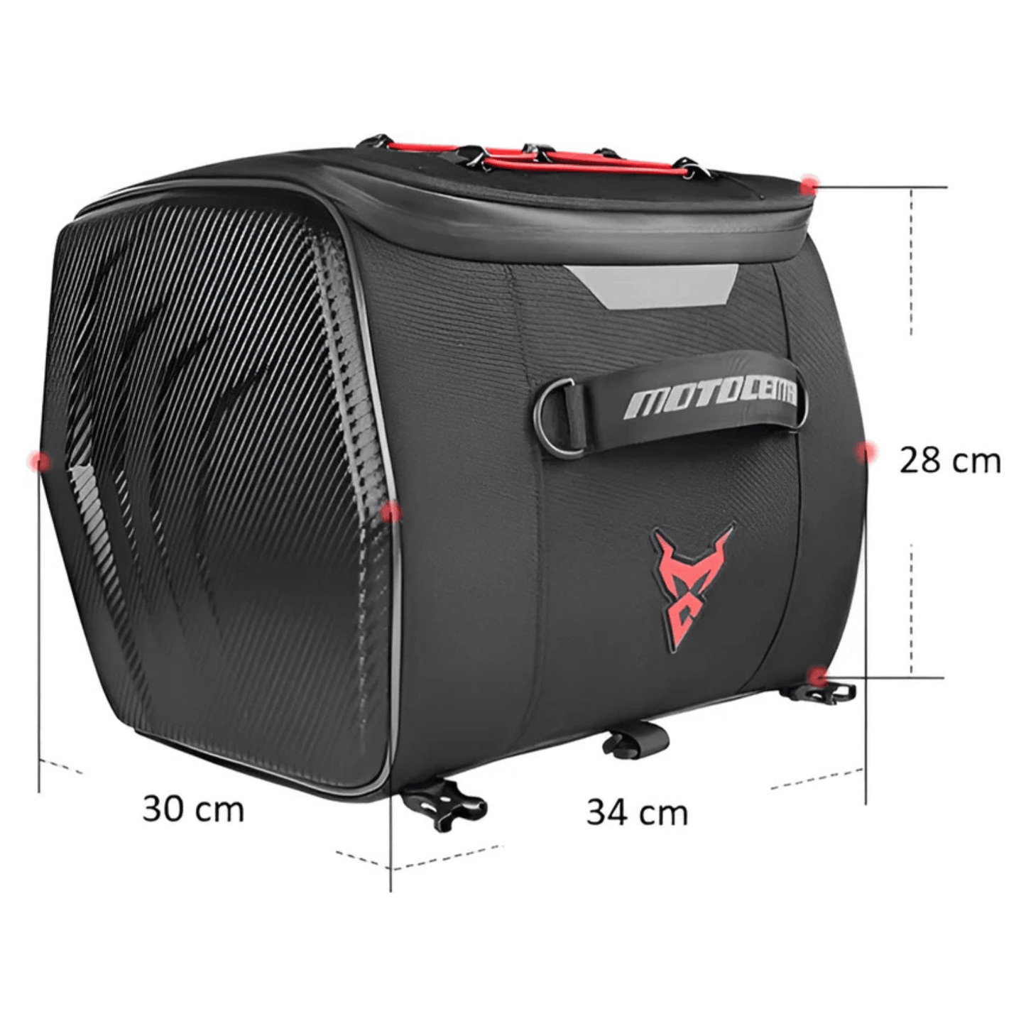 CarryQuest® - Motor Rugzak - Zadeltas Motor - Motorrugzak - 25L Capaciteit + Reflecterende Strips - RoodCarryQuestsimple