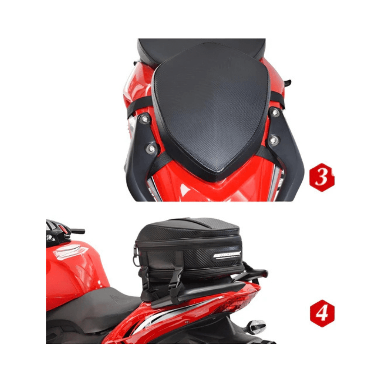 CarryQuest® - Motor Tanktas en Zadeltas in 1 - Motor Zadeltas - 11,5L Voor + 15L Achter - Groen