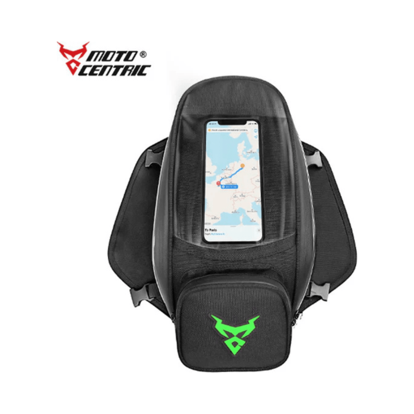 CarryQuest® - Motor Tanktas - Universele Magnetische Navigatietas - Groen