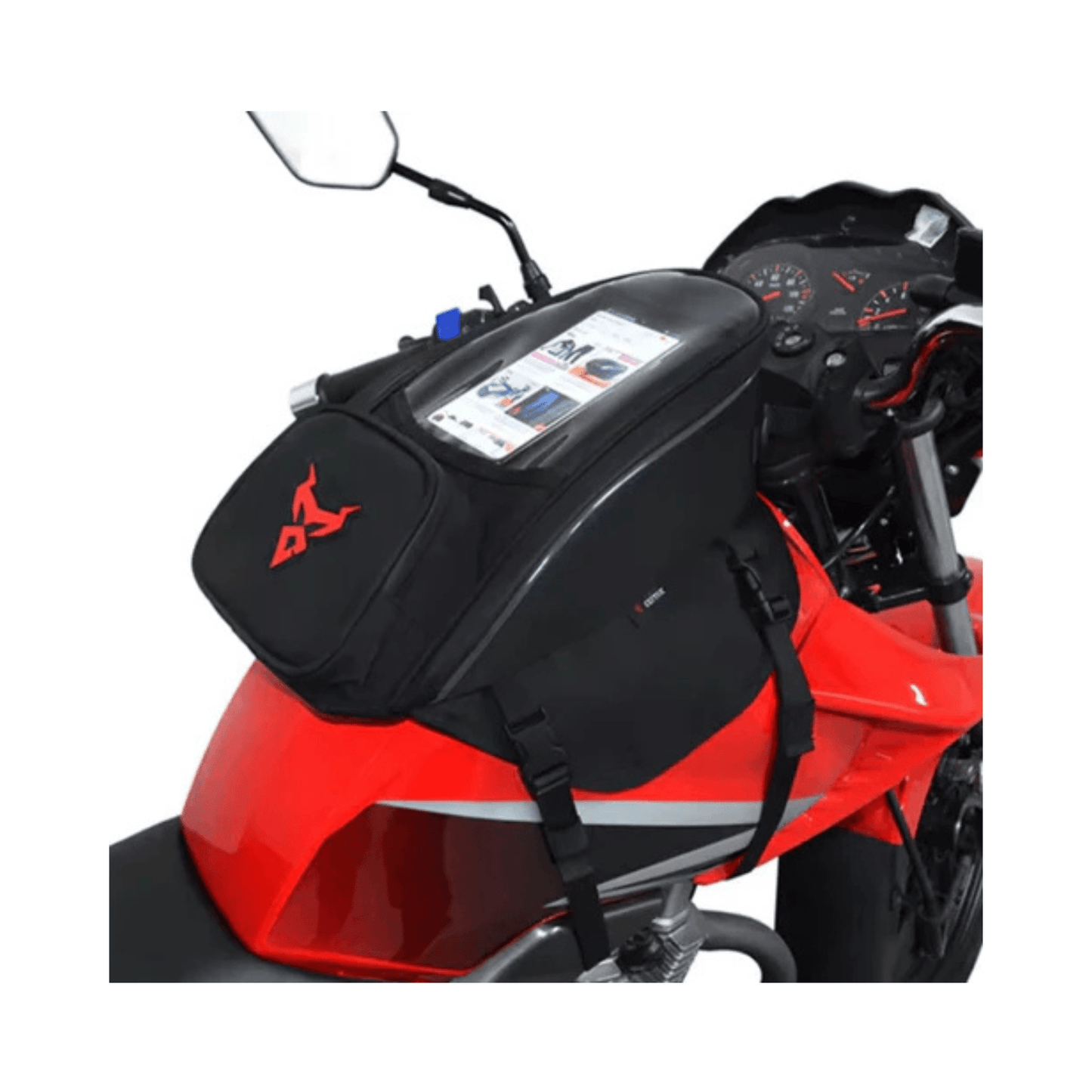 CarryQuest® - Motor Tanktas - Universele Magnetische Navigatietas - RoodCarryQuestsimple