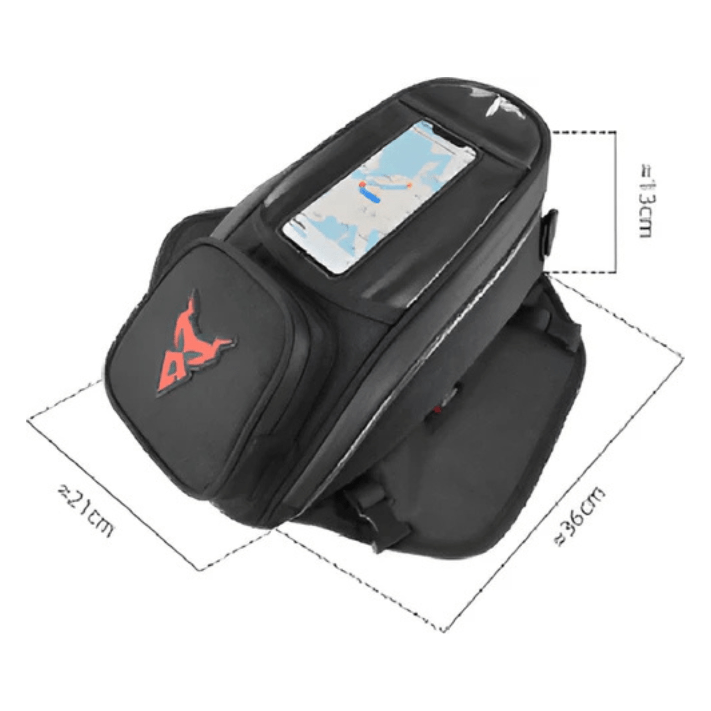 CarryQuest® - Motor Tanktas - Universele Magnetische Navigatietas - RoodCarryQuestsimple