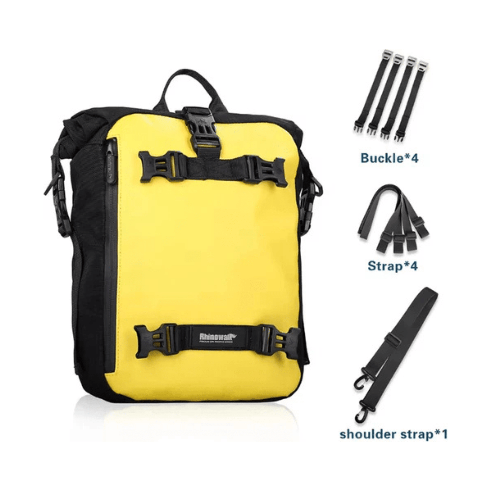 CarryQuest® - Motorfiets Achter Tas 10L Waterdicht - Fietsrugzak Universeel - 10L - Geel