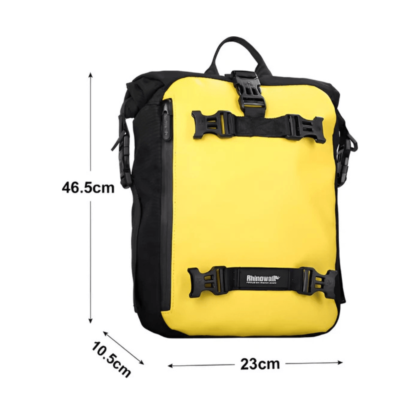 CarryQuest® - Motorfiets Achter Tas 10L Waterdicht - Fietsrugzak Universeel - 10L - Geel