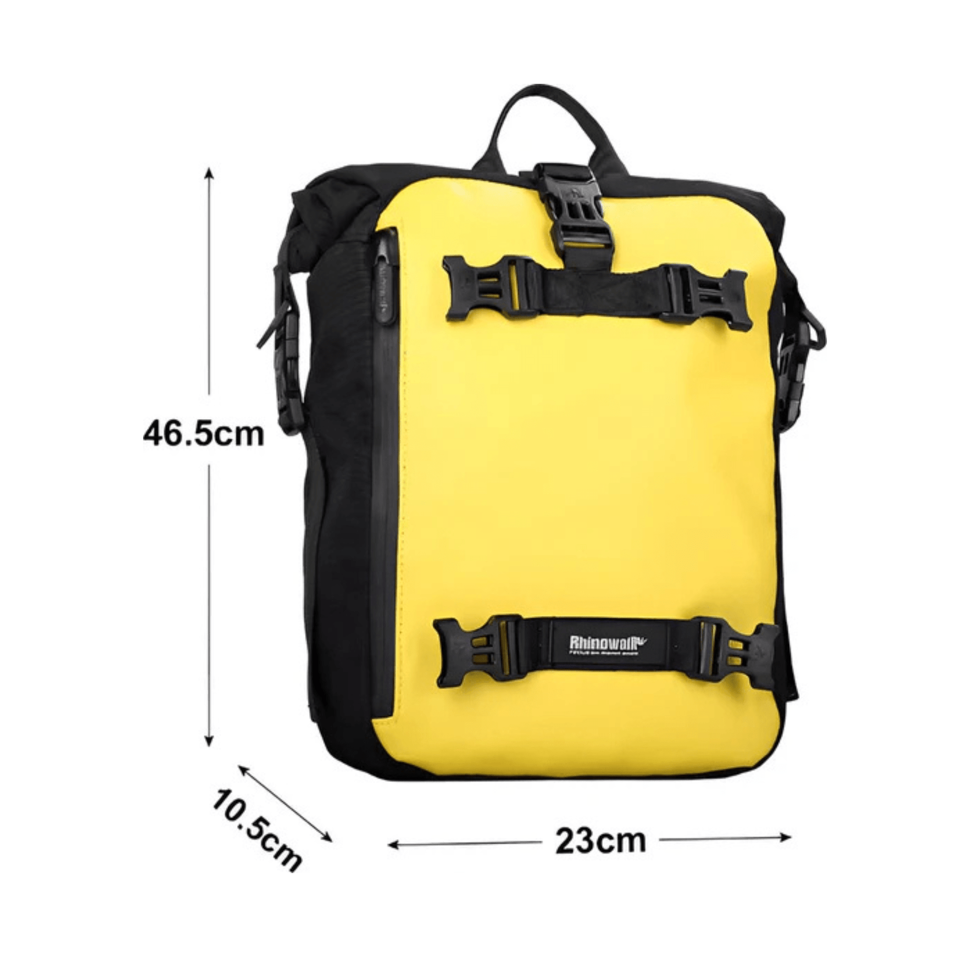 CarryQuest® - Motorfiets Achter Tas 10L Waterdicht - Fietsrugzak Universeel - 10L - Geel