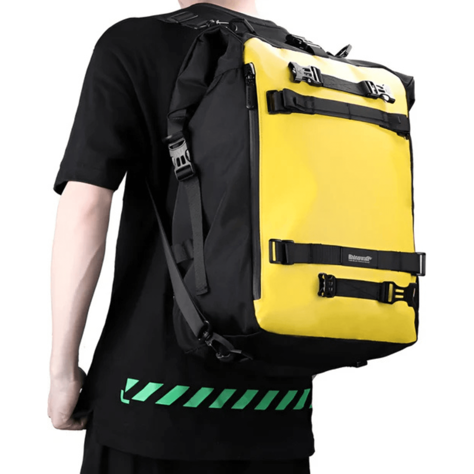 CarryQuest® - Motorfiets Achter Tas 30L Waterdicht - Fietsrugzak Universeel - 20L - Geel