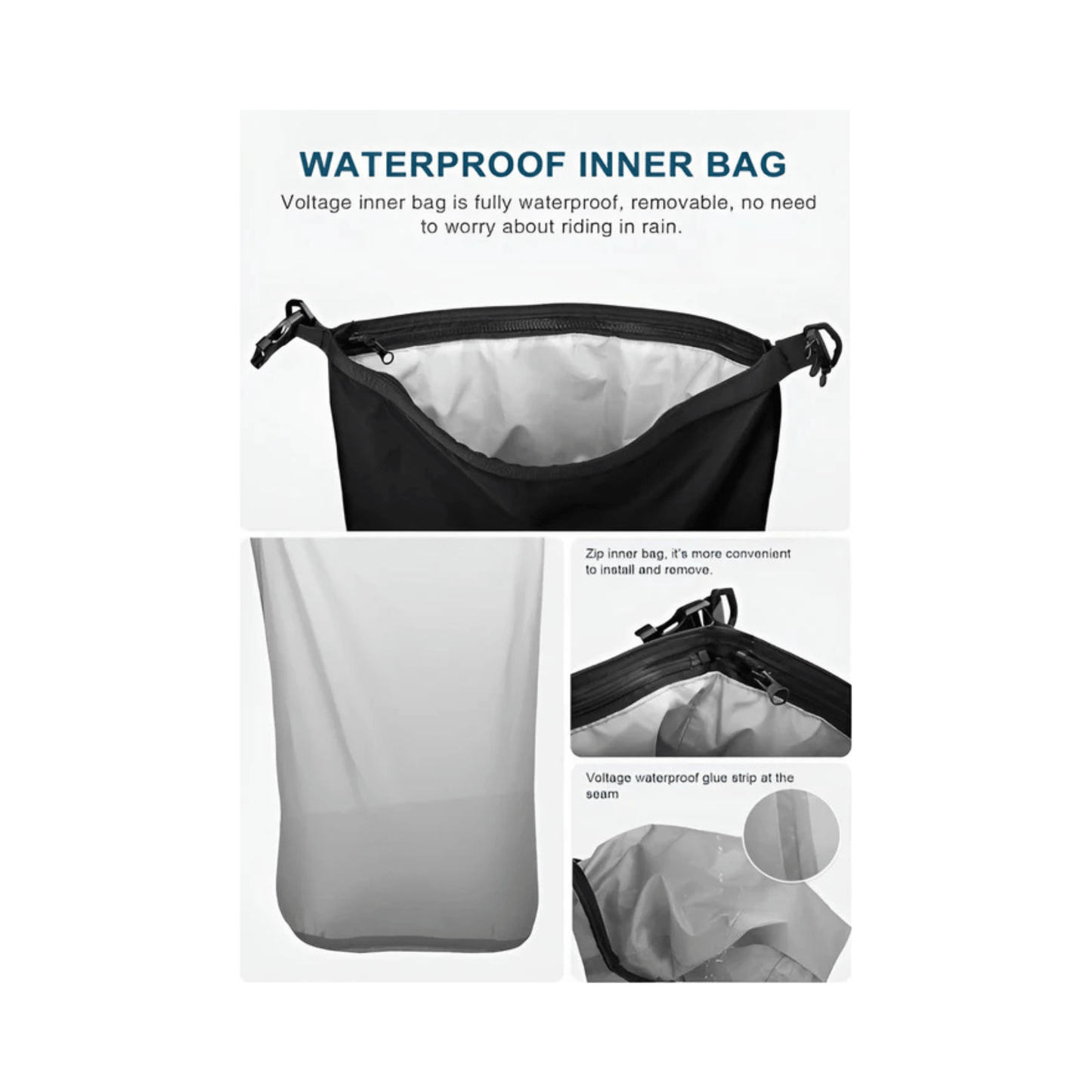 CarryQuest® - Motorfiets Achter Tas 30L Waterdicht - Fietsrugzak Universeel - 30L - Geel