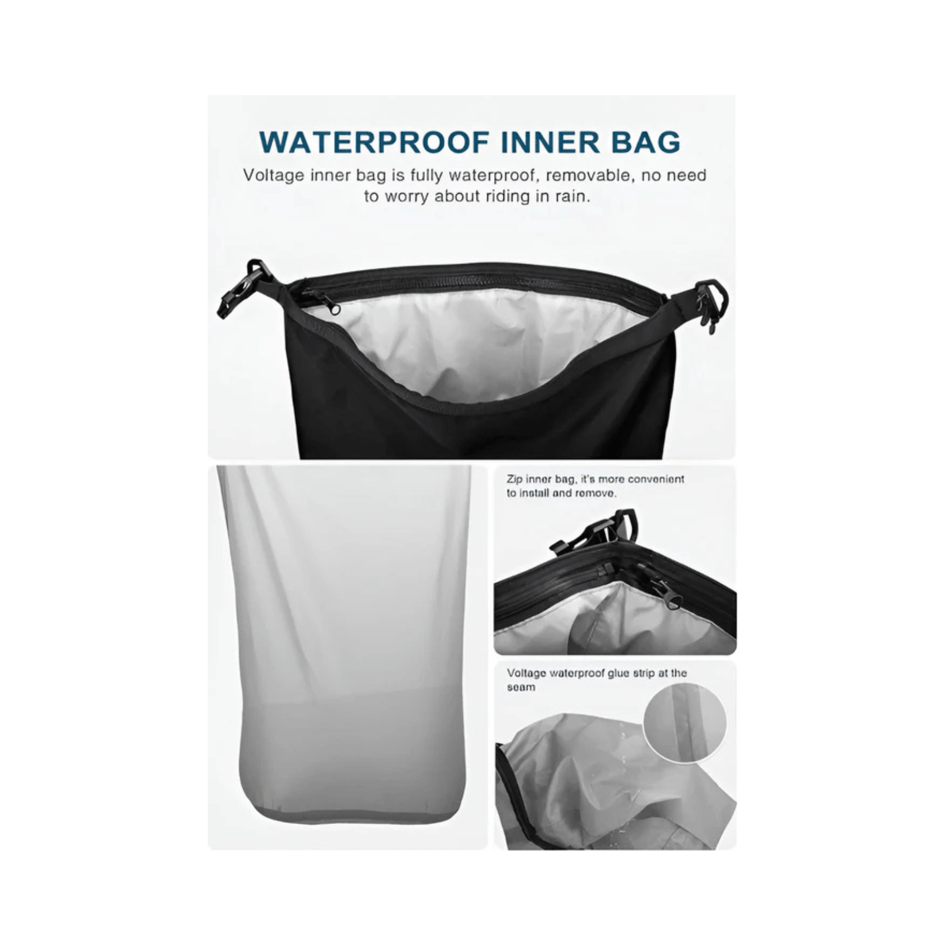 CarryQuest® - Motorfiets Achter Tas 30L Waterdicht - Fietsrugzak Universeel - 30L - Geel