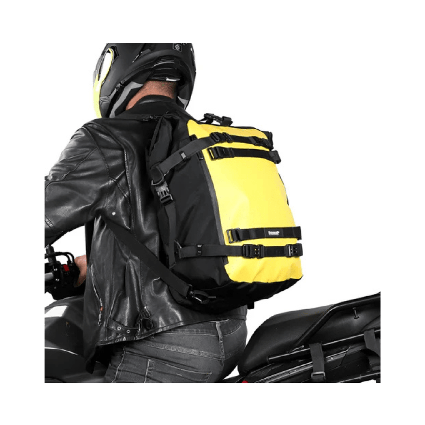 CarryQuest® - Motorfiets Achter Tas 30L Waterdicht - Fietsrugzak Universeel - 30L - Geel