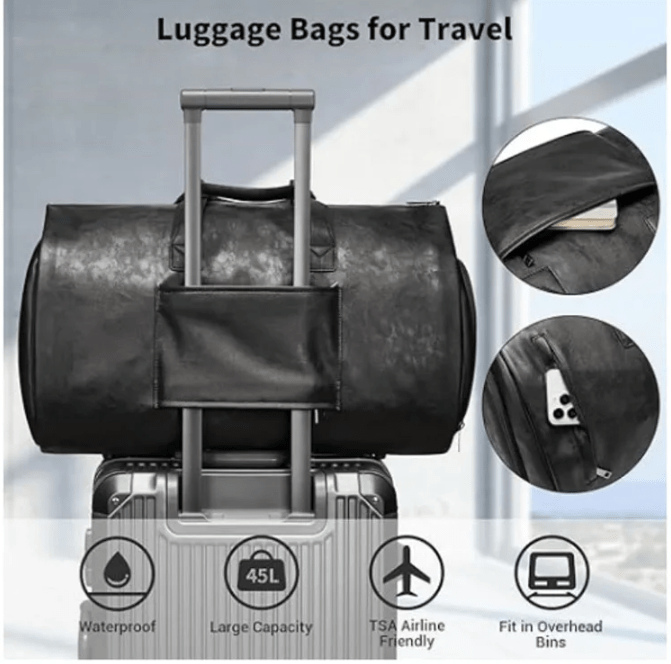 CarryQuest® - Multifunctionele Reis - /Handtas - Dames en Heren - PU - leer - 3 KleurenCarryQuestReis - /Weekendtas