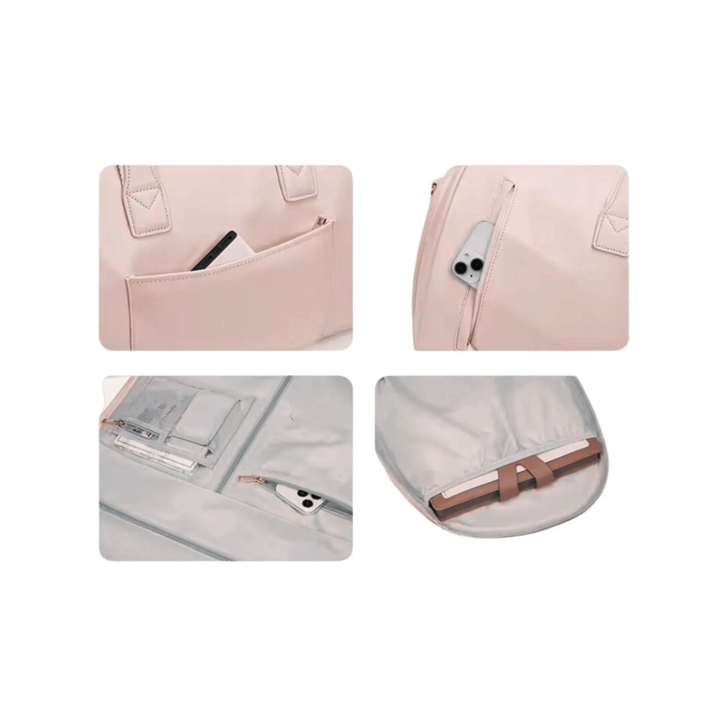 CarryQuest® - Multifunctionele Reis - /Handtas - Dames en Heren - PU - leer - RozeCarryQuestsimple