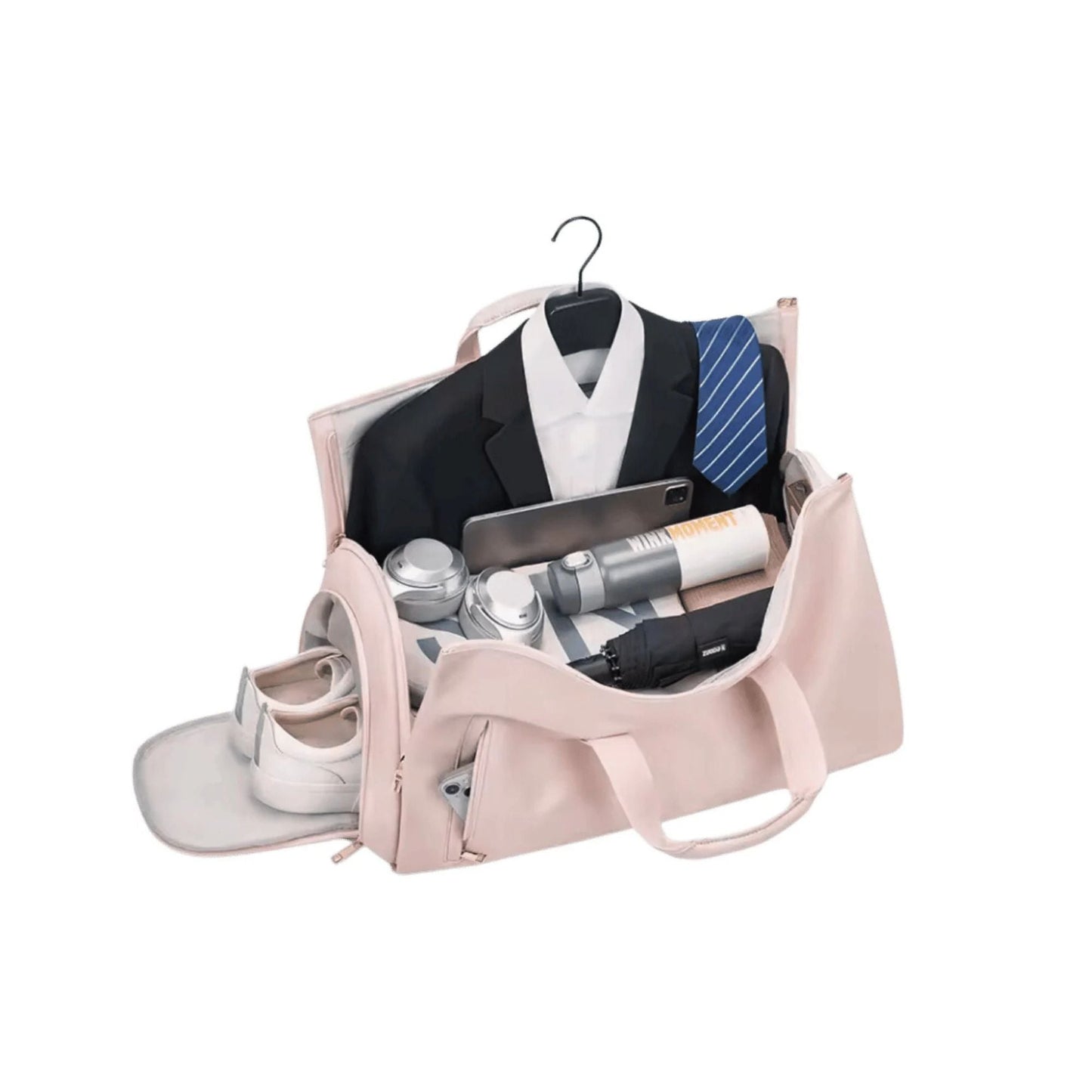CarryQuest® - Multifunctionele Reis - /Handtas - Dames en Heren - PU - leer - RozeCarryQuestsimple