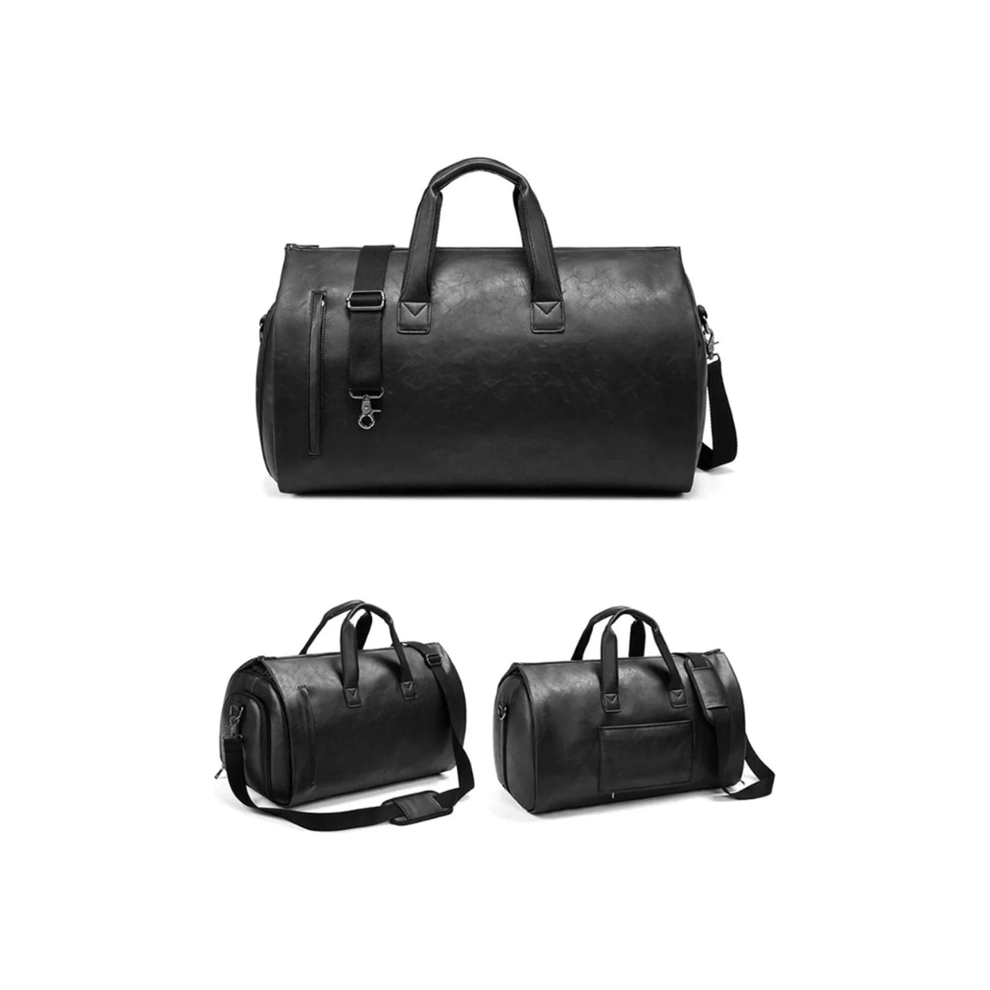 CarryQuest® - Multifunctionele Reis - /Handtas - Dames en Heren - PU - leer - Zwart