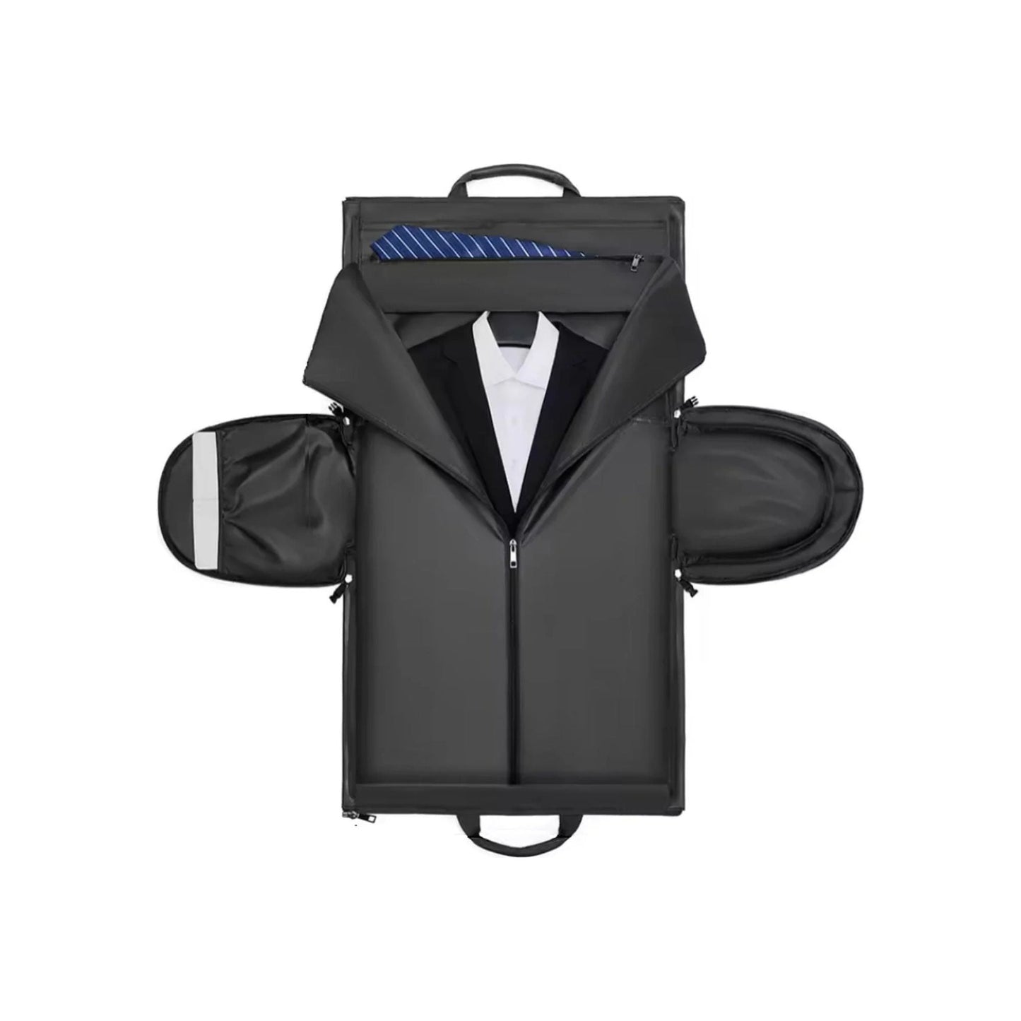 CarryQuest® - Multifunctionele Reis - /Handtas - Dames en Heren - PU - leer - Zwart