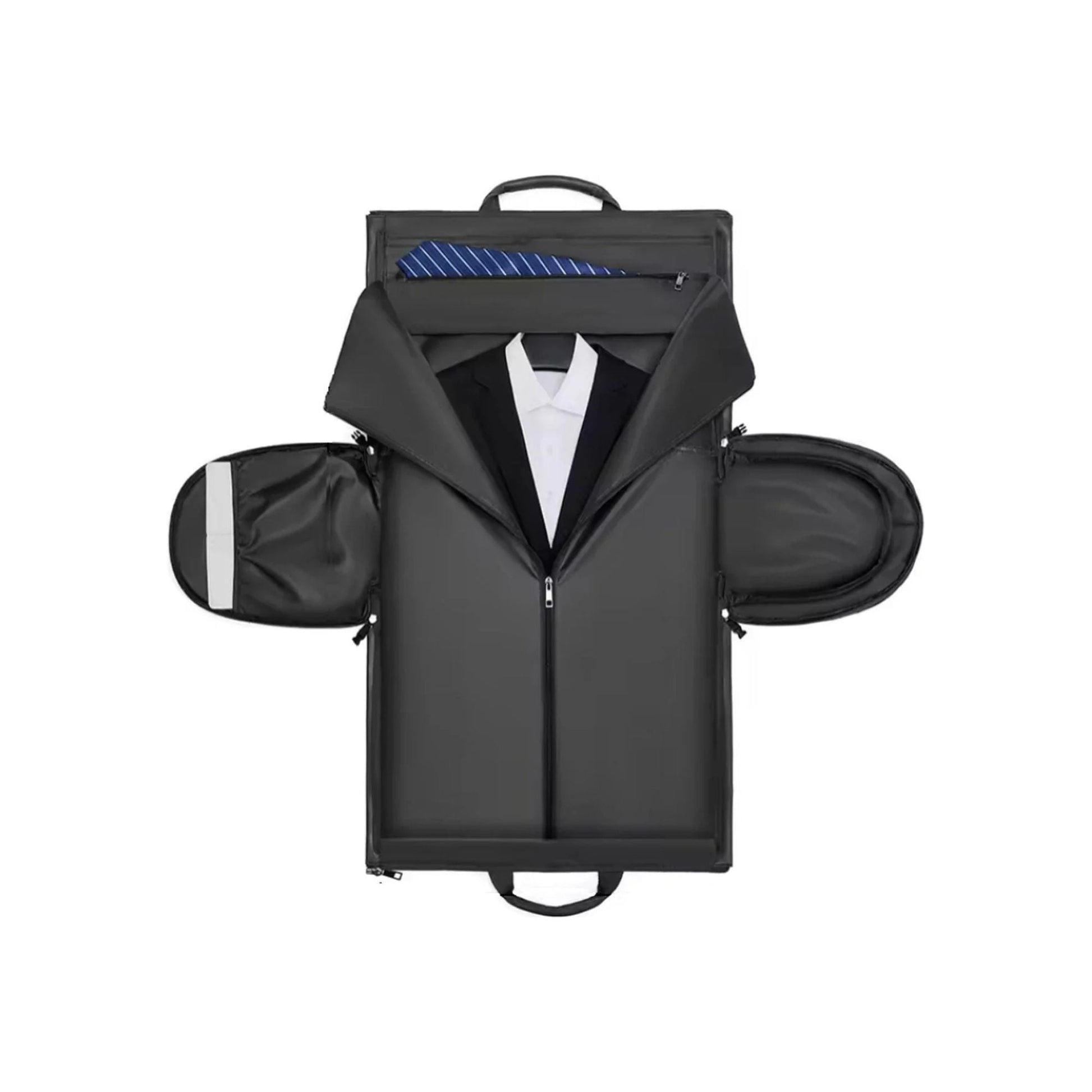 CarryQuest® - Multifunctionele Reis - /Handtas - Dames en Heren - PU - leer - Zwart