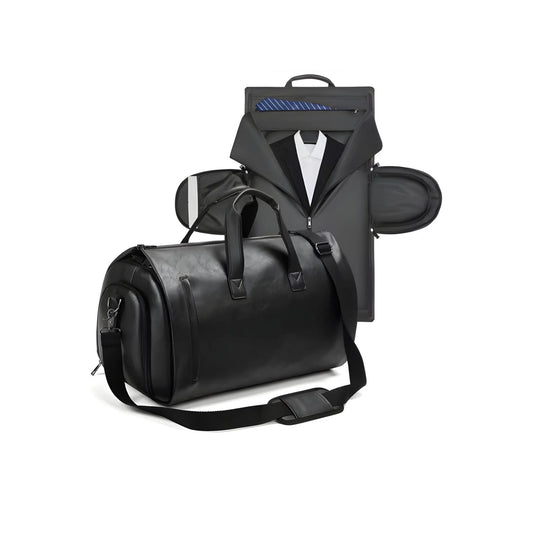 CarryQuest® - Multifunctionele Reis - /Handtas - Dames en Heren - PU - leer - Zwart