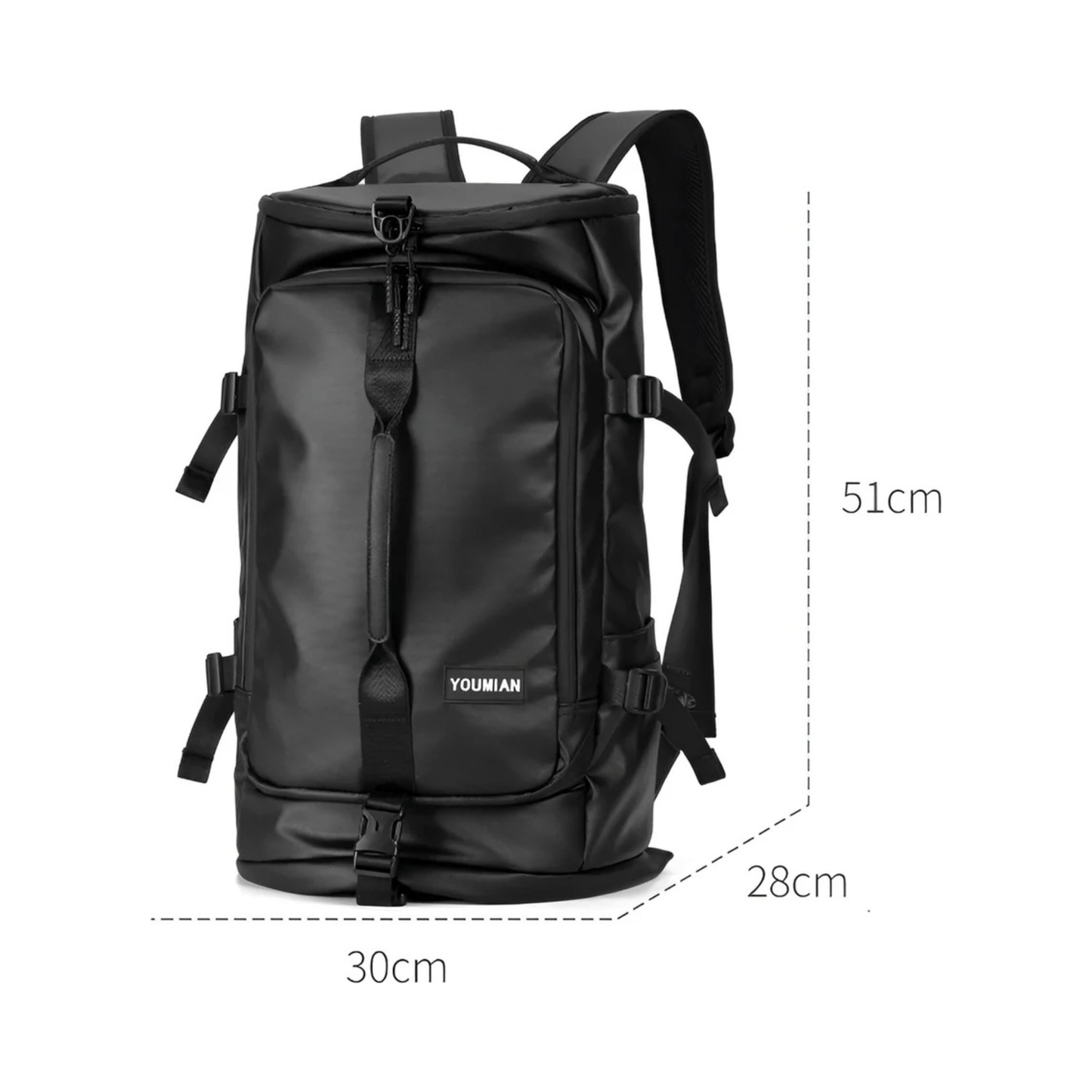 CarryQuest® - Multifunctionele Waterdichte Rugzak - Fiets Motorhelm Tas - Grote Capaciteit - ZwartCarryQuestsimple