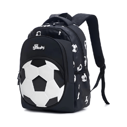 CarryQuest® - Nieuwe Oxford Voetbal Schooltas voor Jongens - Duurzaam - Zwart