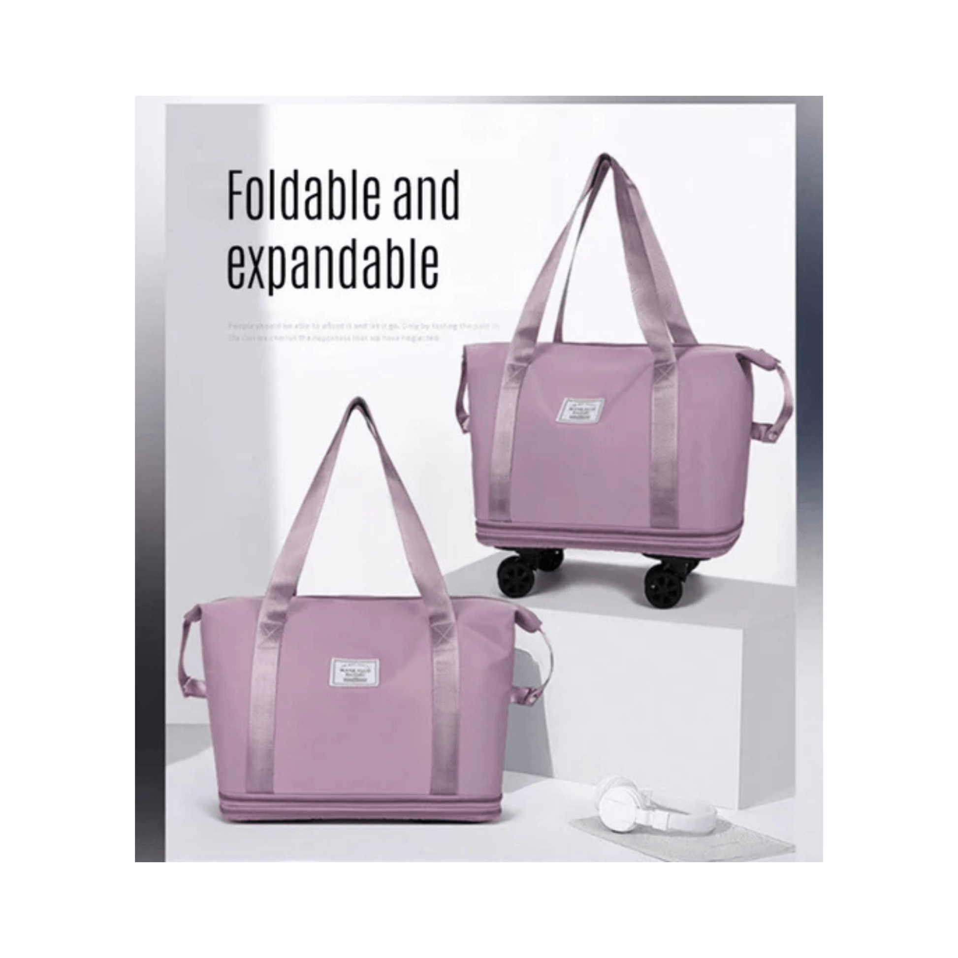 CarryQuest® - Opvouwbare Reistassen - Oxford - Waterbestendig - Licht Paars