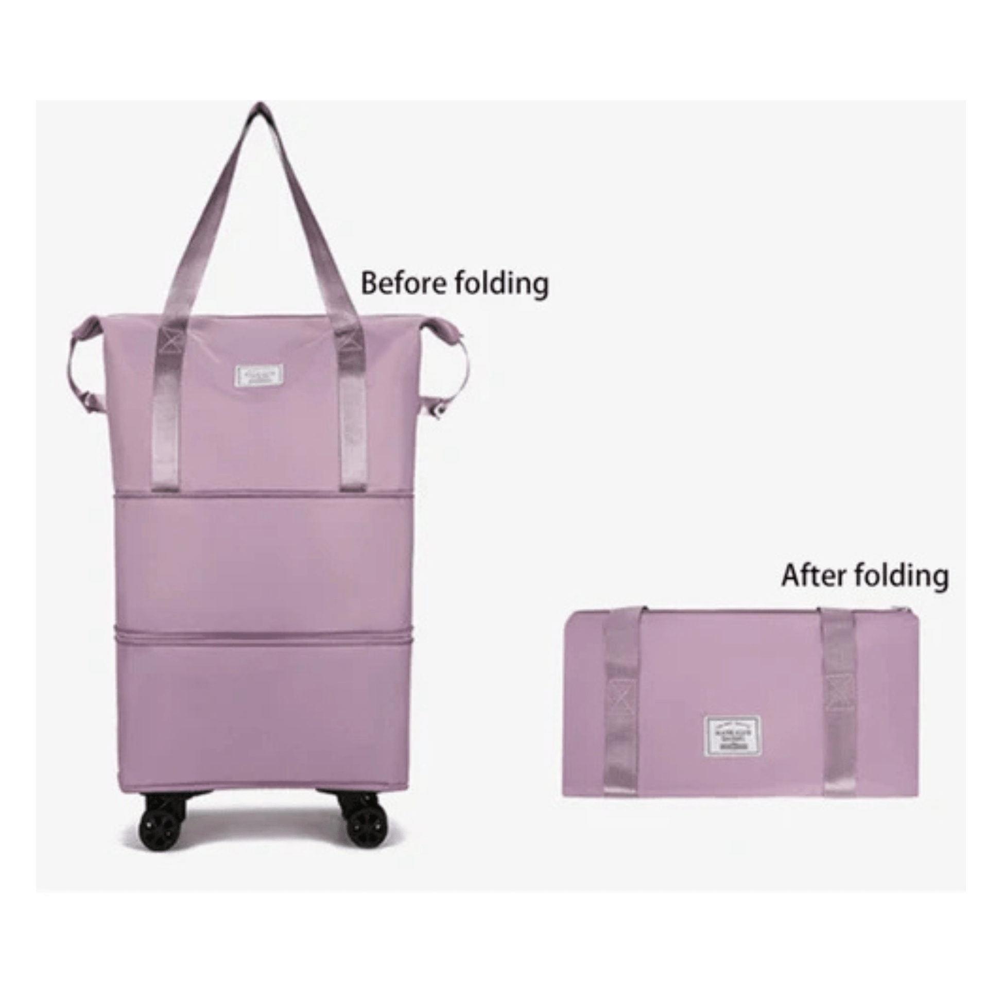 CarryQuest® - Opvouwbare Reistassen - Oxford - Waterbestendig - Licht Paars