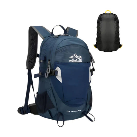 CarryQuest® - Outdoor Hiking Rugzak - Lichtgewicht + Wateropslag - Unisex - 25L - Donker Blauw